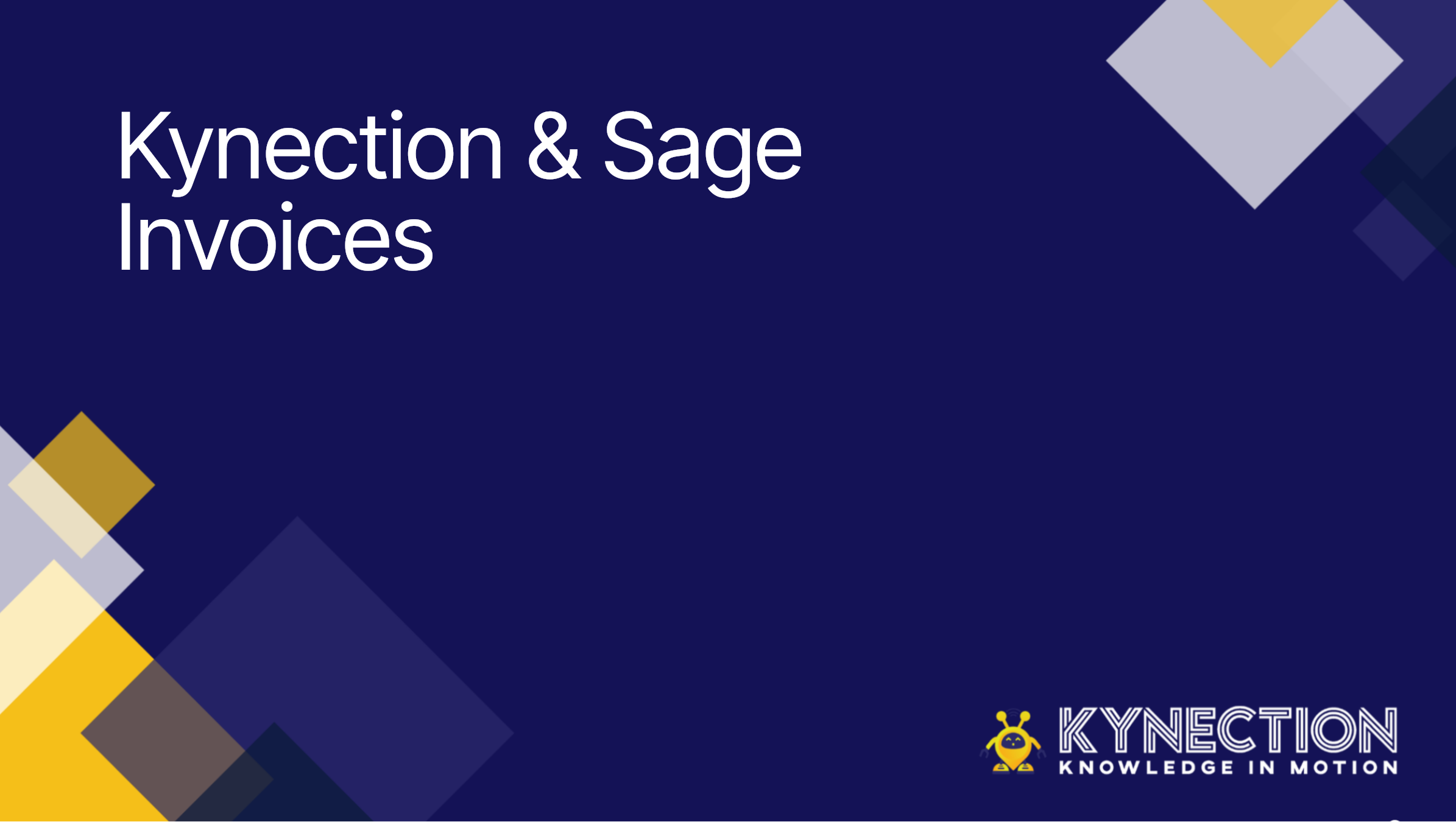 Kynection & Sage Invoices