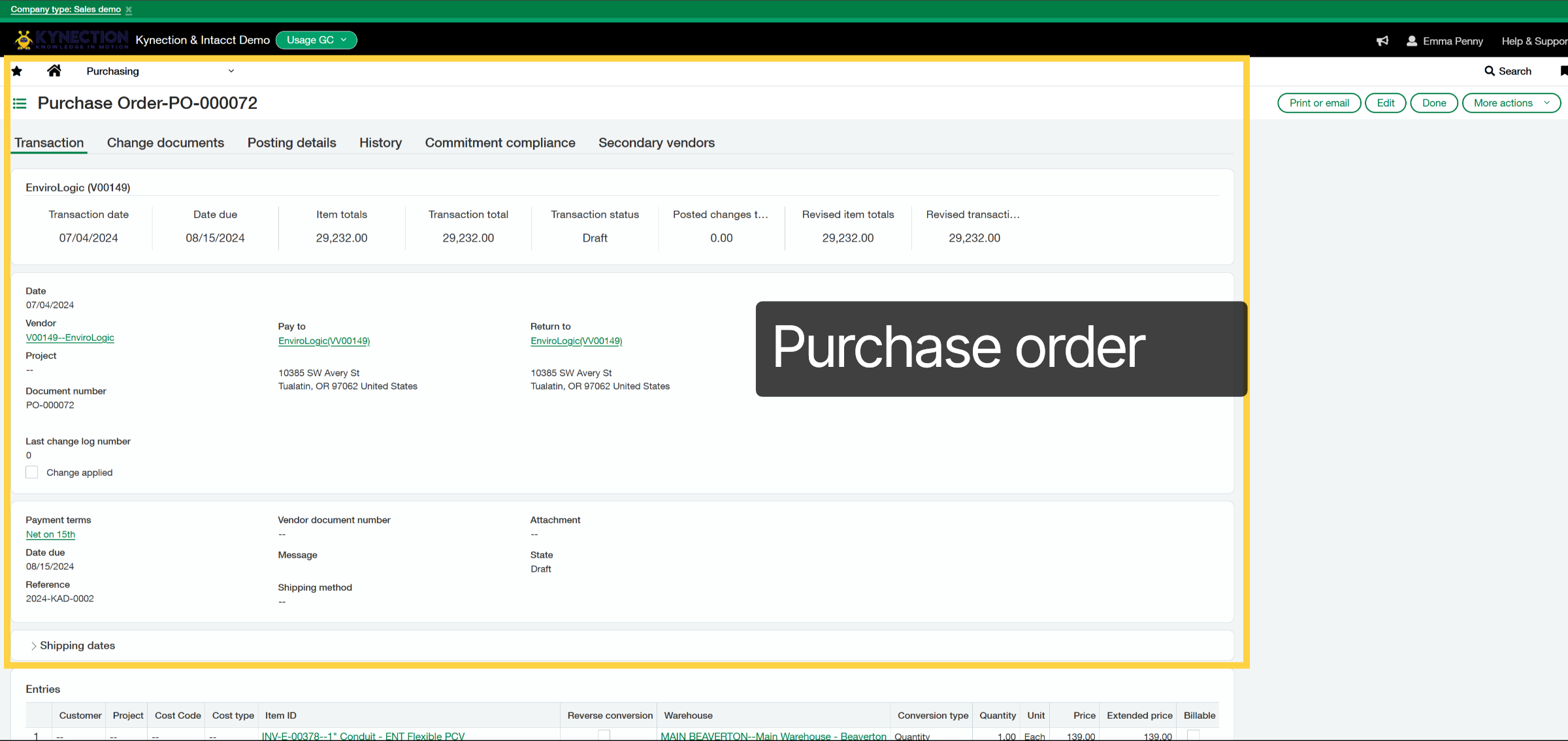 Purchase order