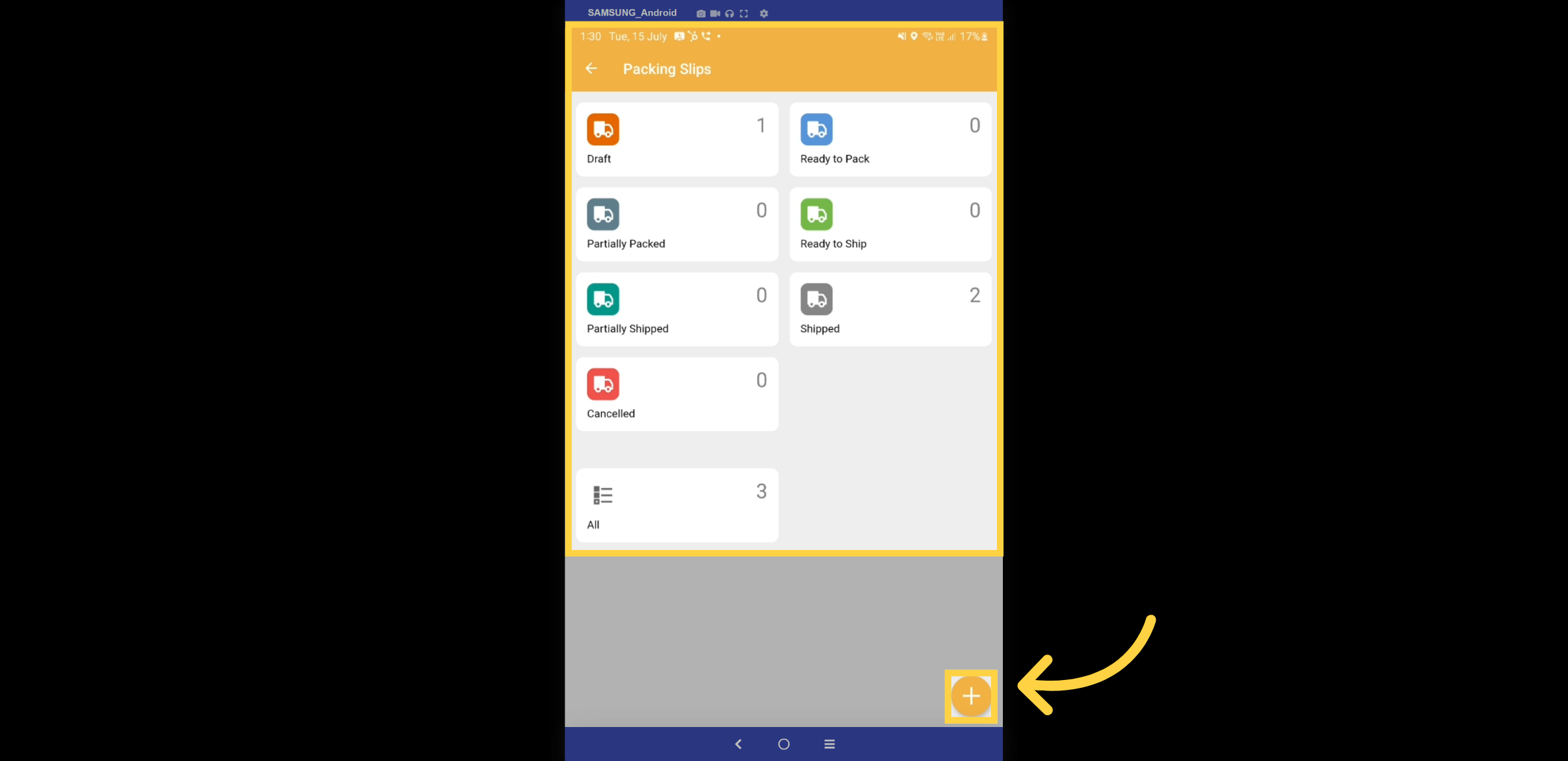Packing Slips Dashboard