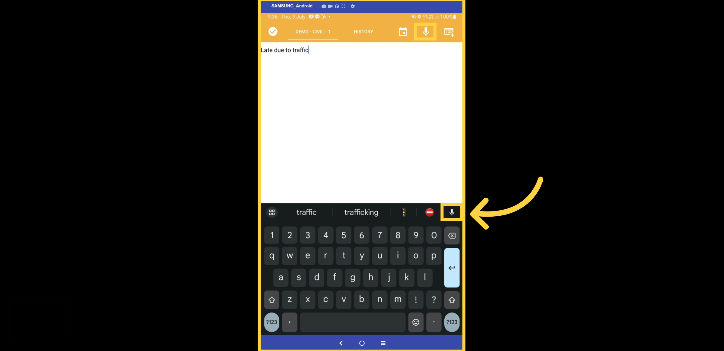 Notes Input
