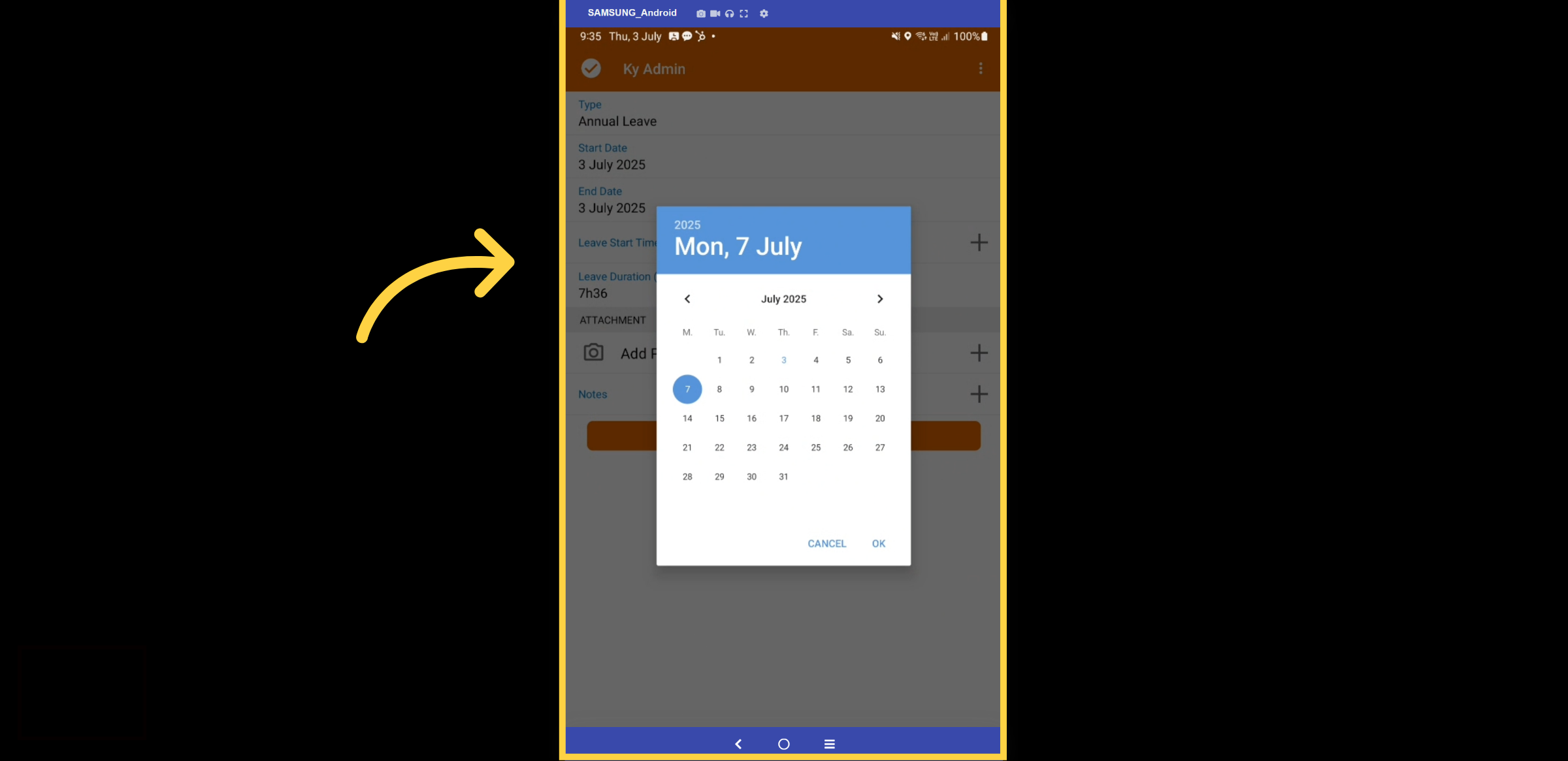Leave Dates & Duration