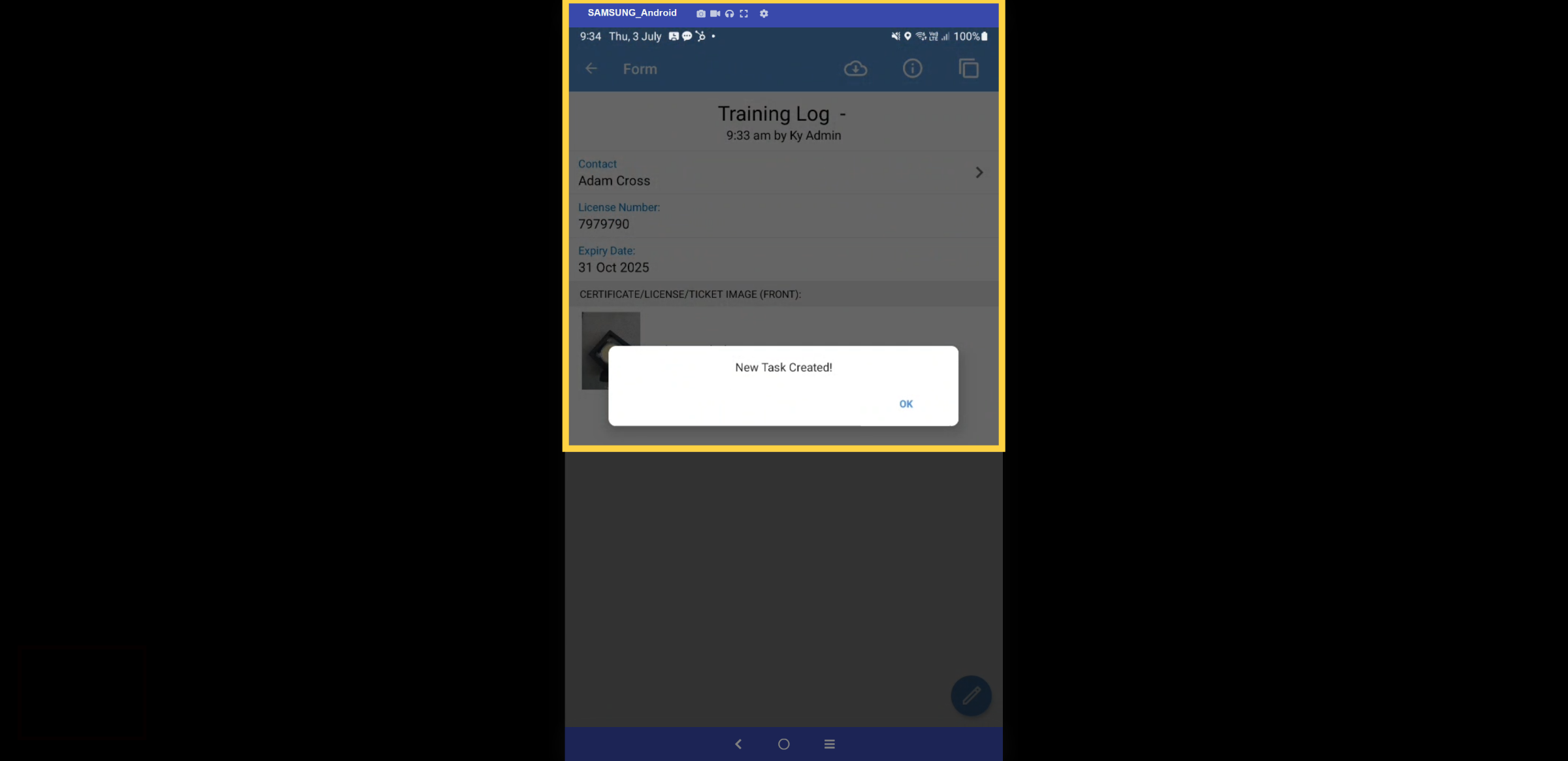 Form Completed