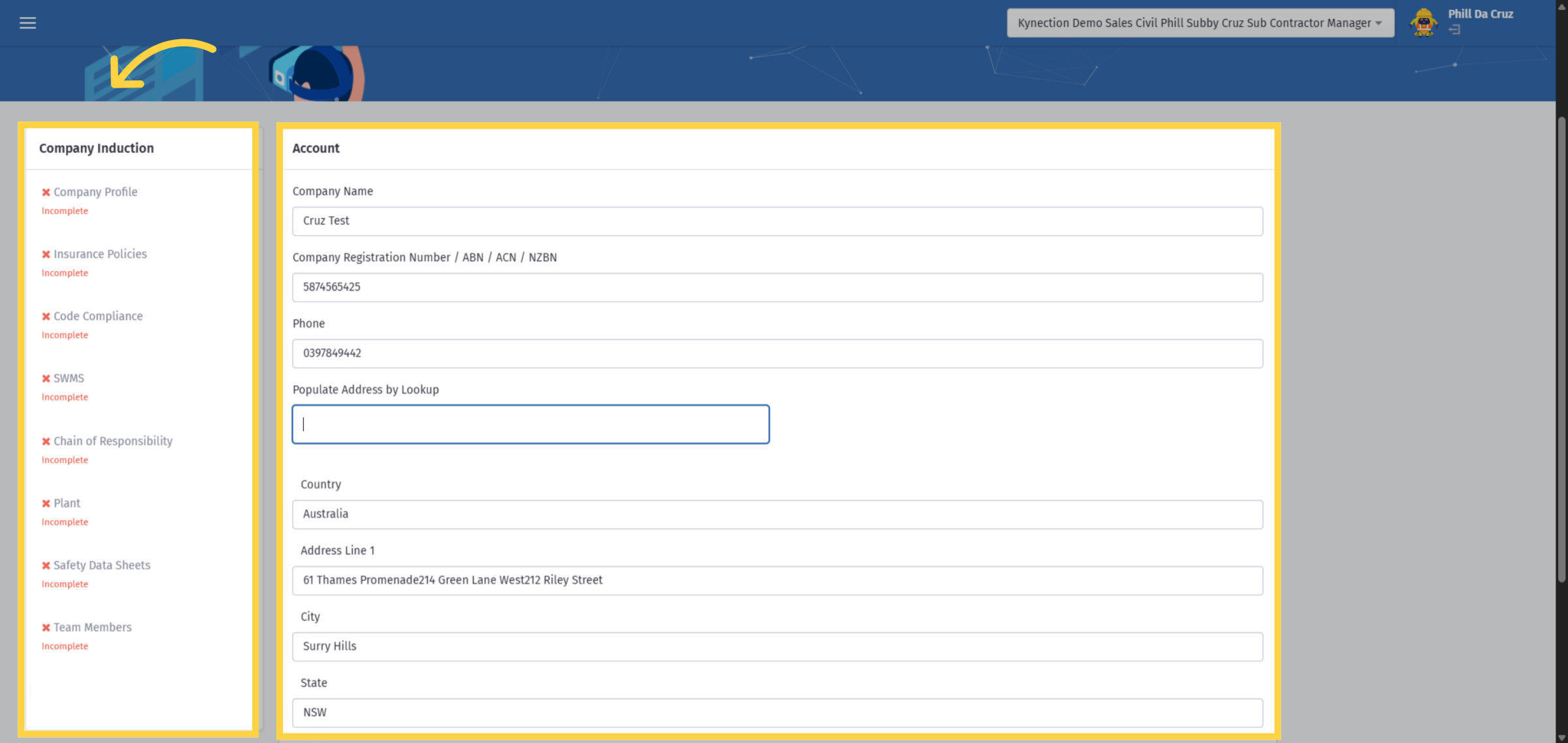 Populate Address by Lookup