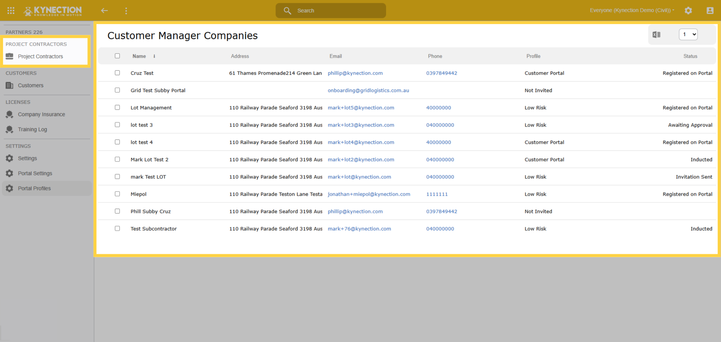 Portdal Dashboard