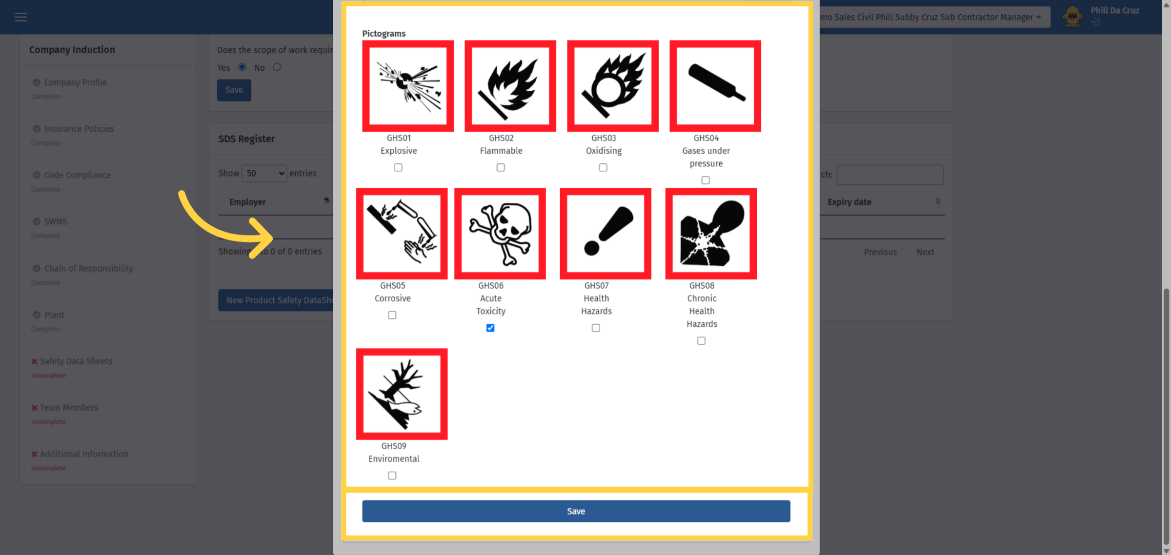 Save Safety Data Sheet