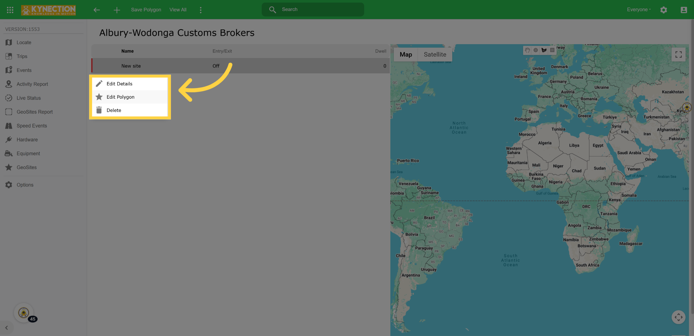 Open Geofence Editing
