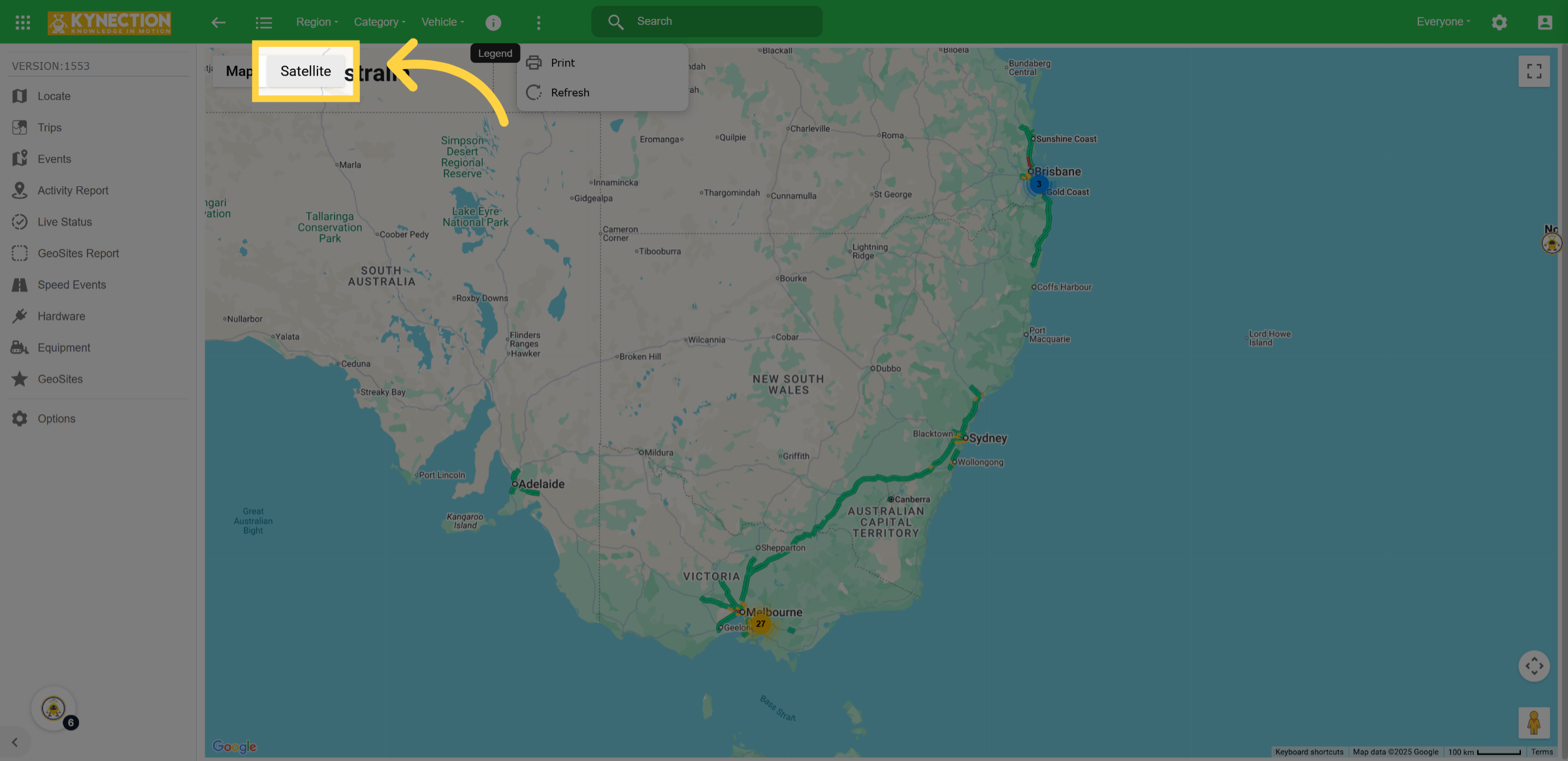 Enable Satellite View
