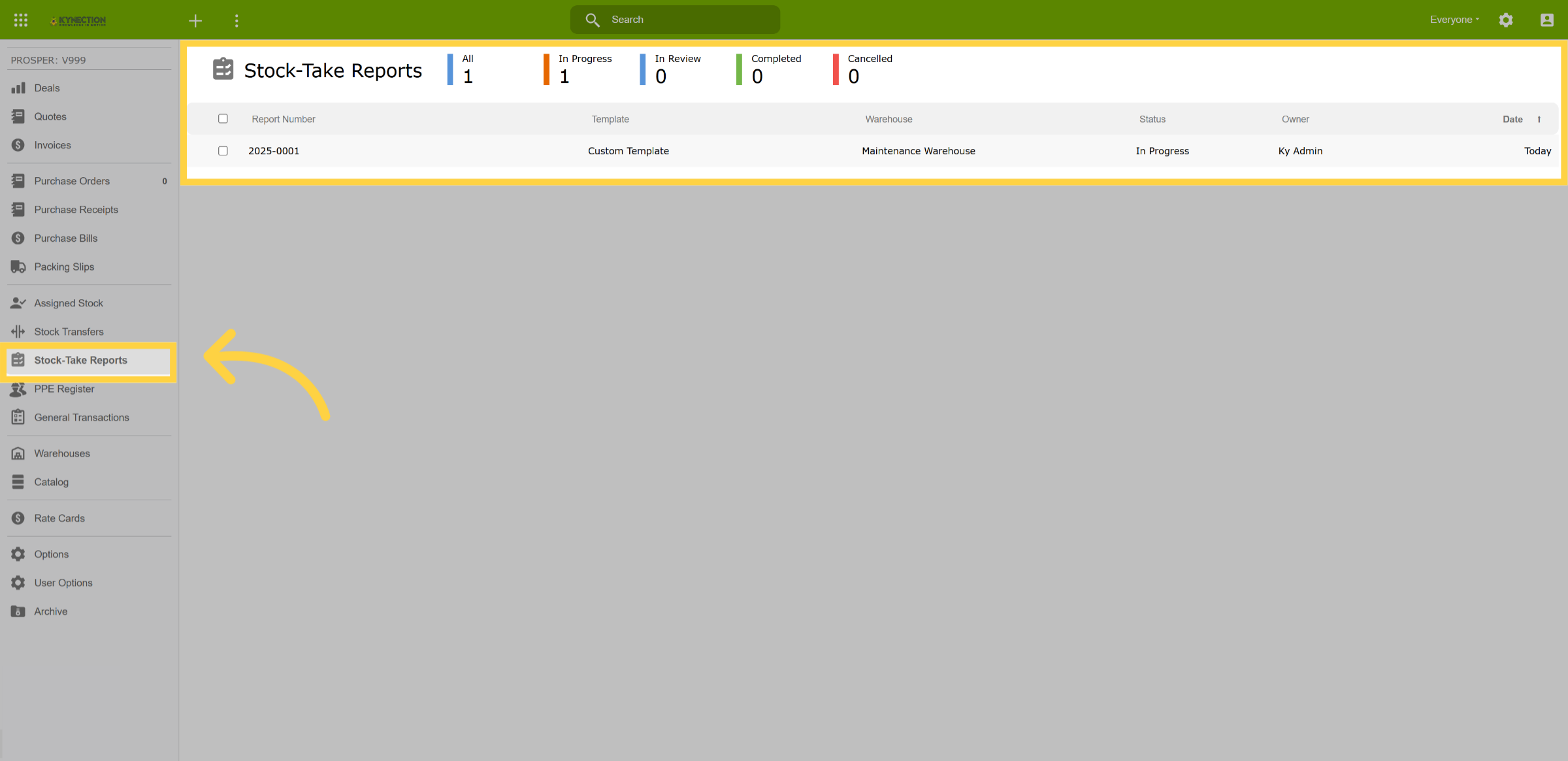 Stocktake Reports