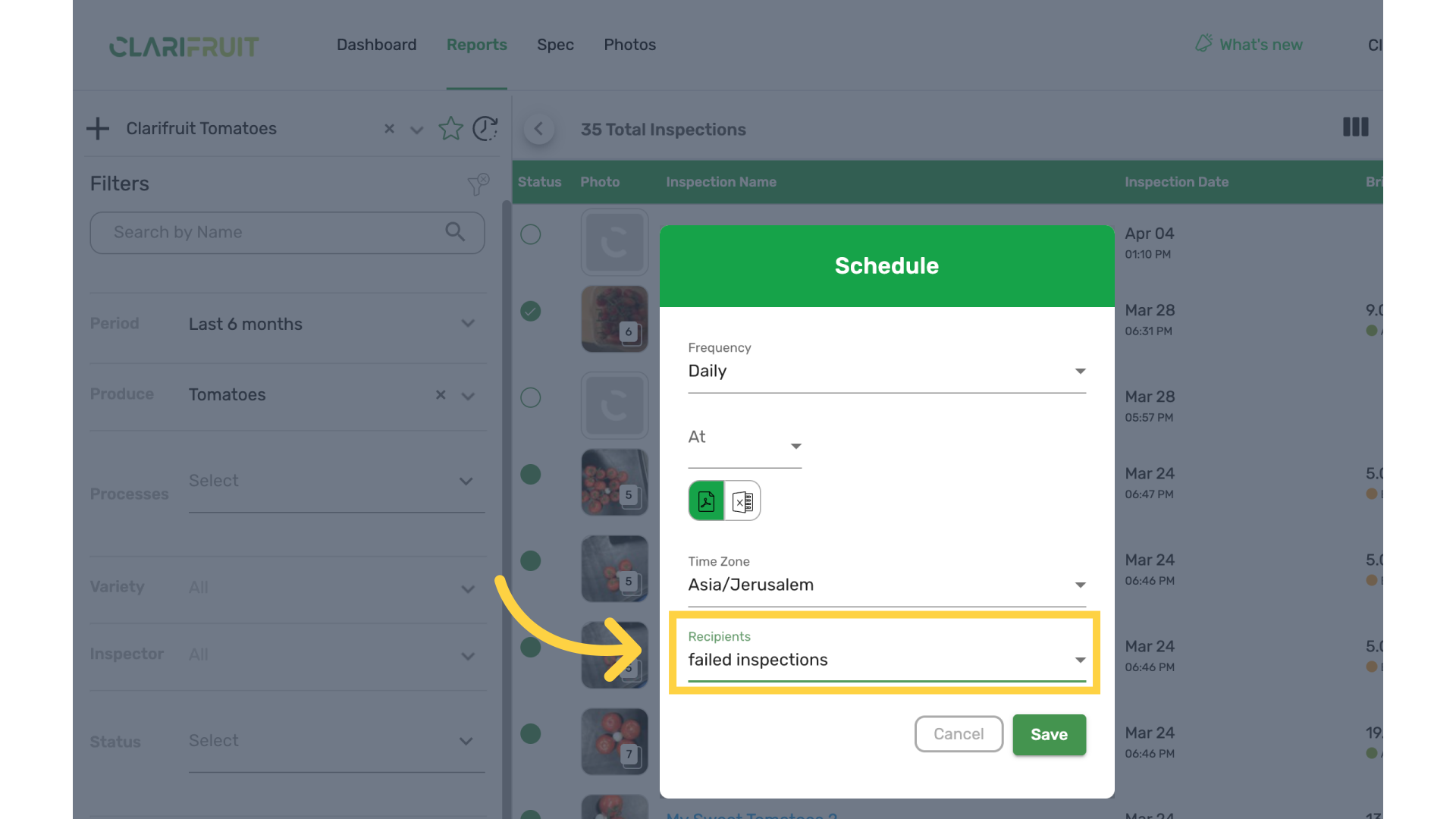 Schedule email report for notification group