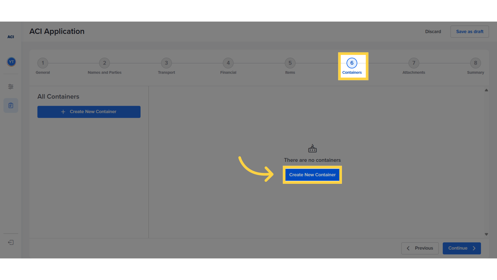Fill container information