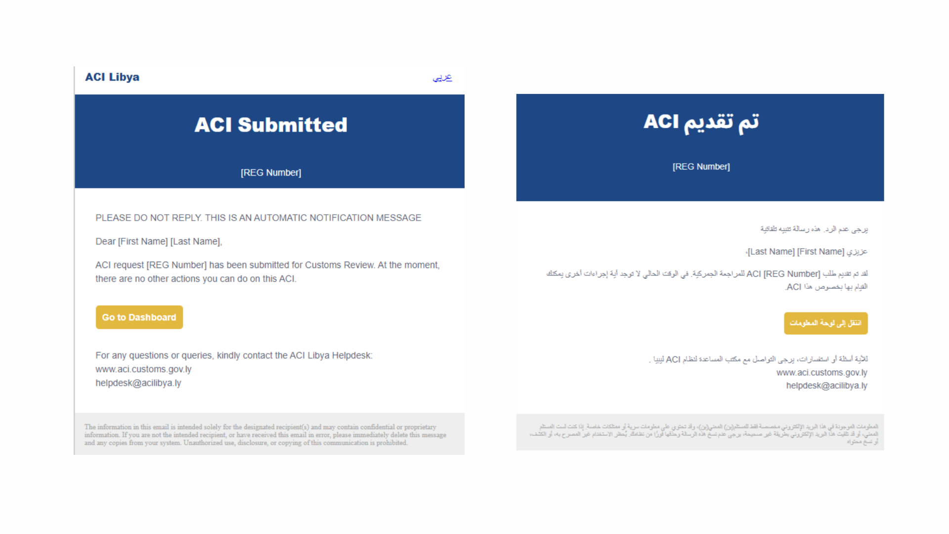 Receive submission confirmation email