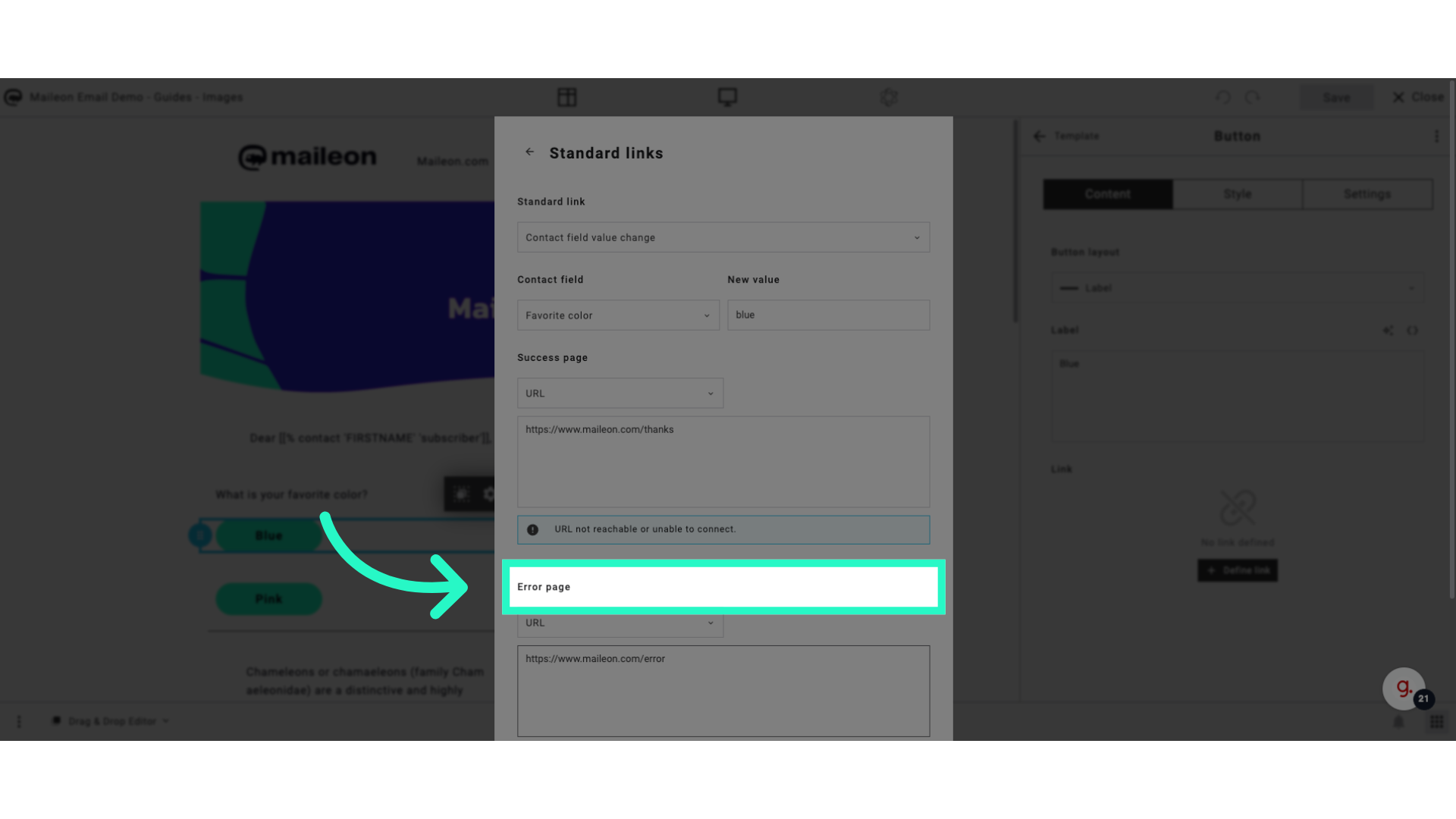 Repeat for your error page