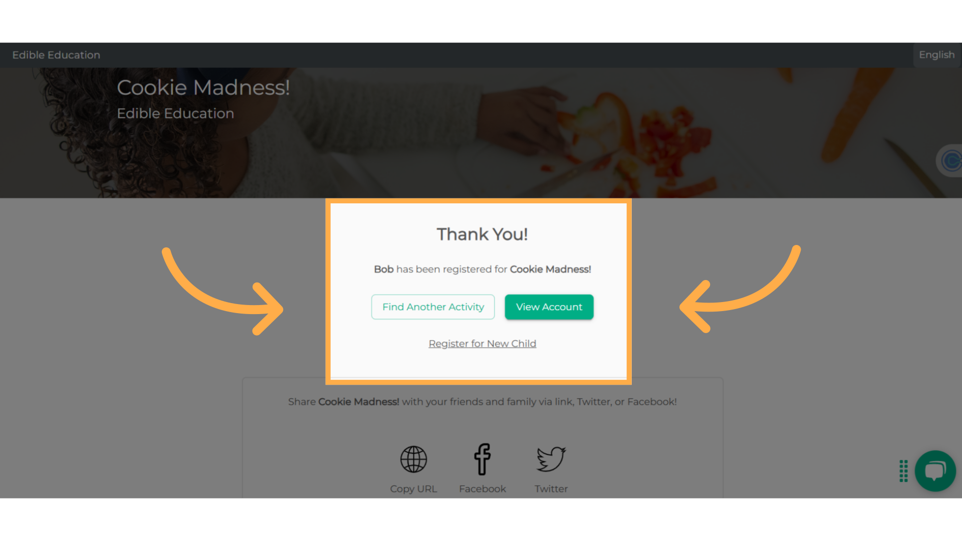 Thank you message