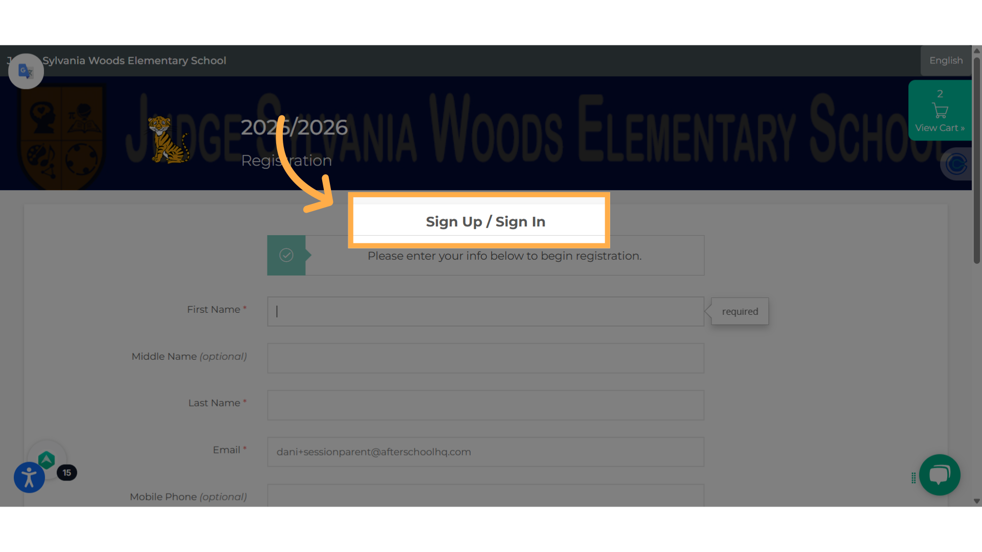 Sign Up