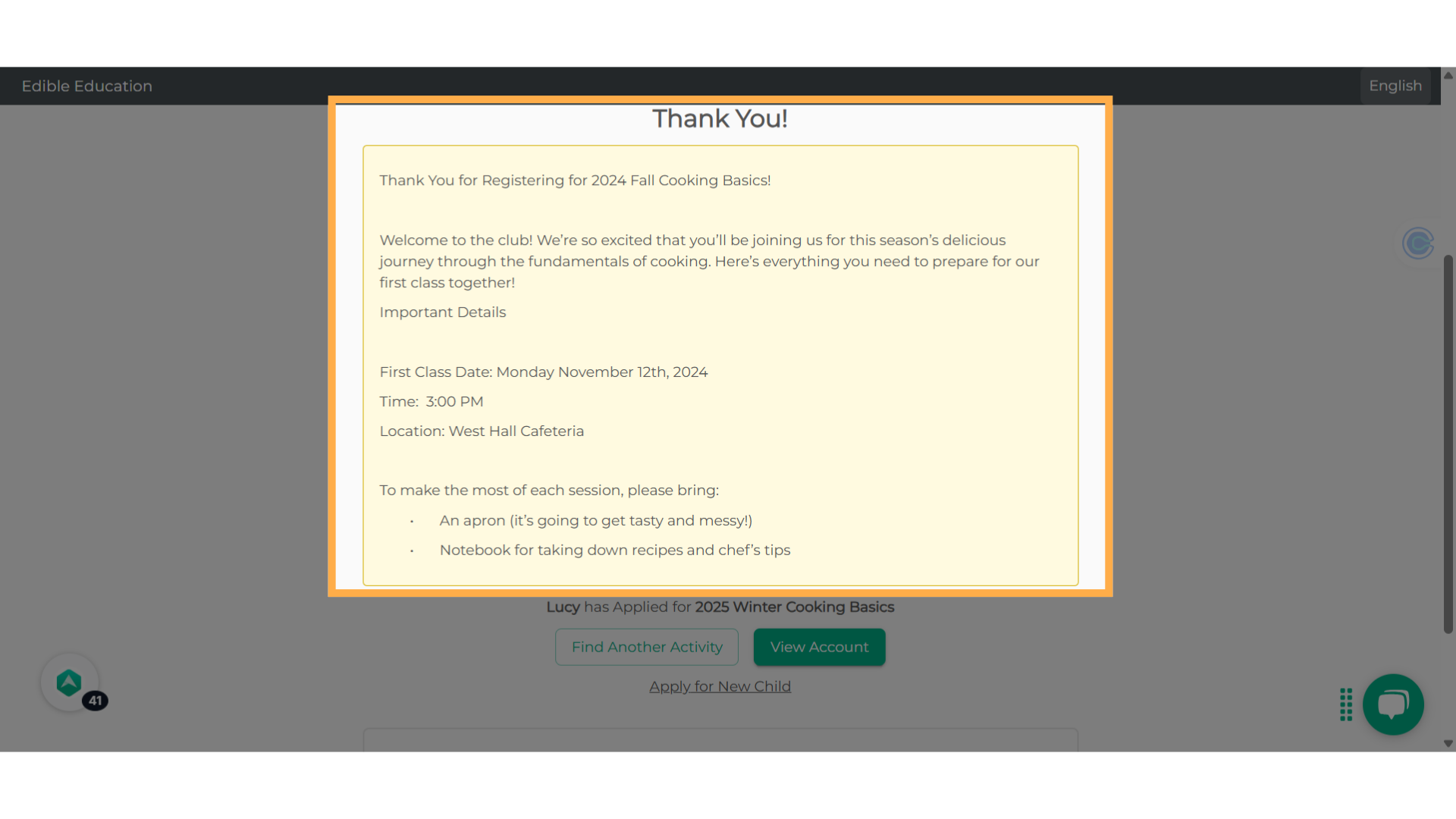 The Page Content example