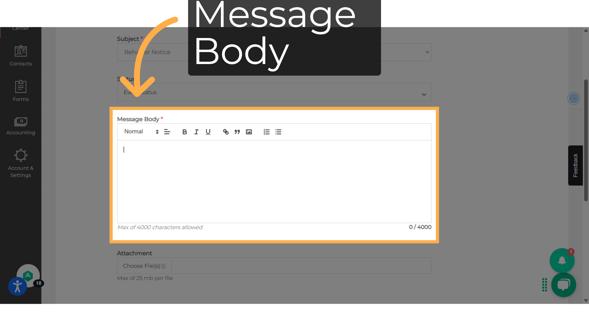 Message Body