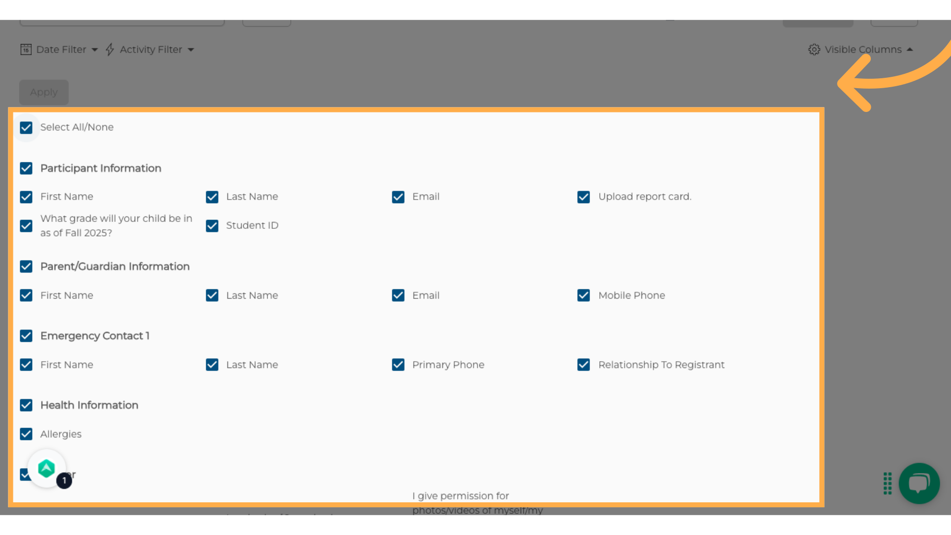 Choose the Information to Include
