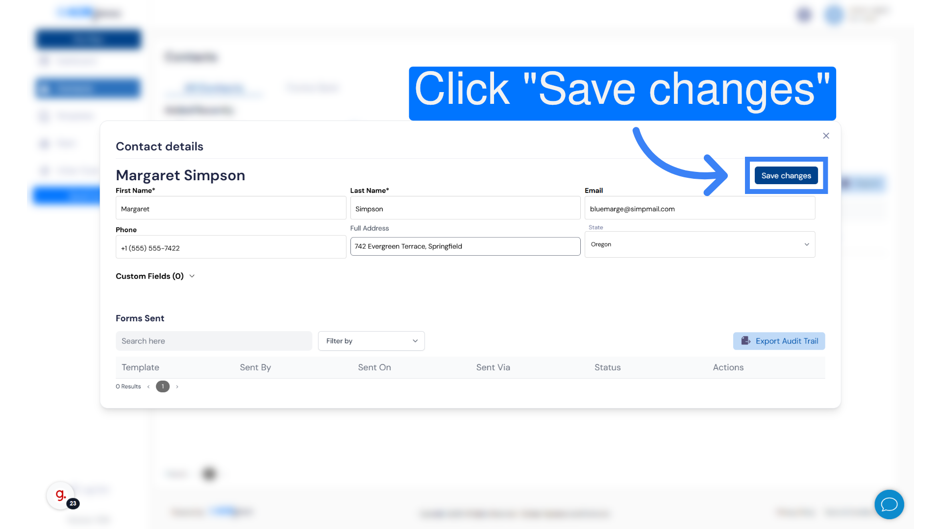 Click 'Save changes'
