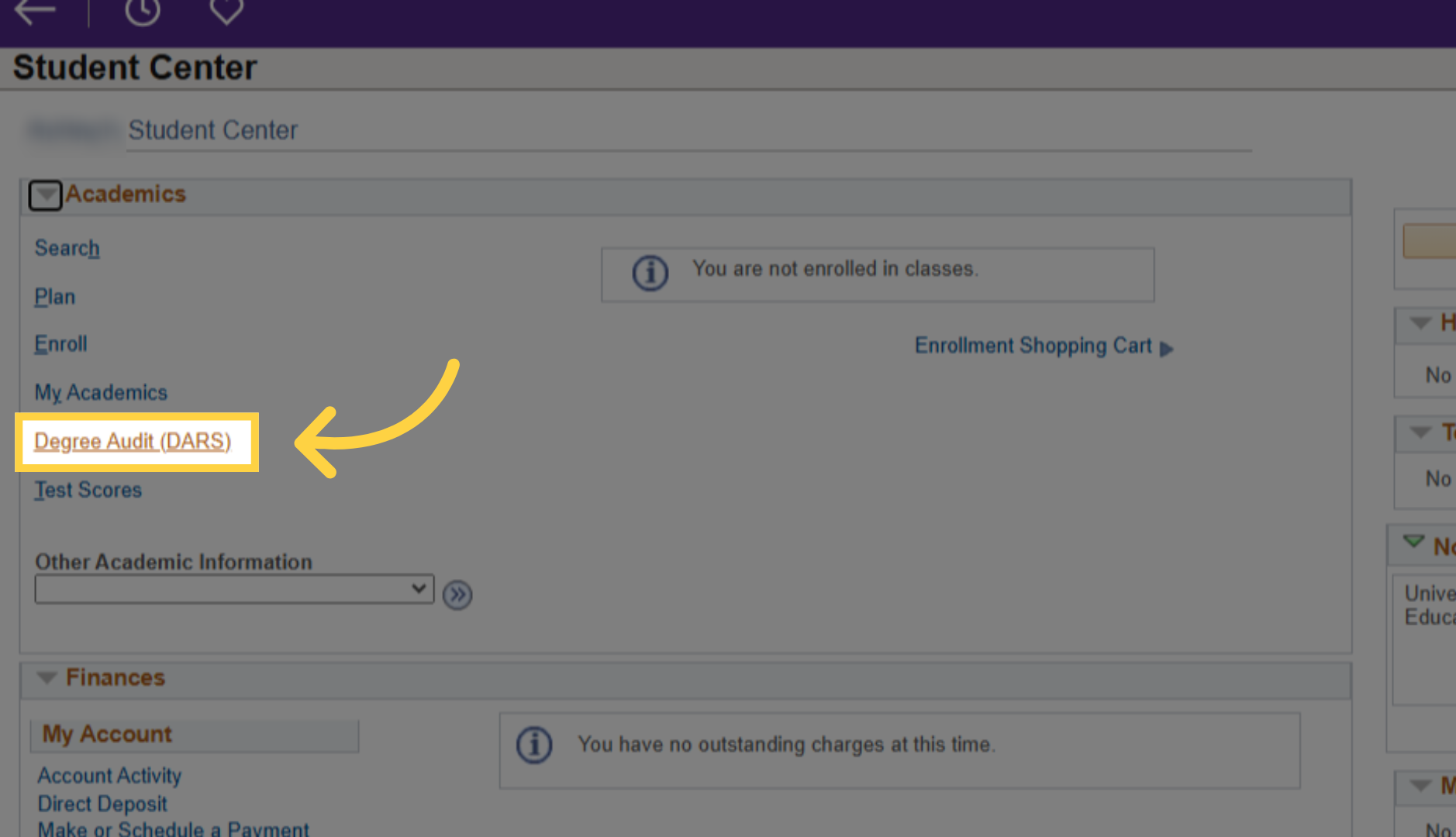 Access Degree Audit Section