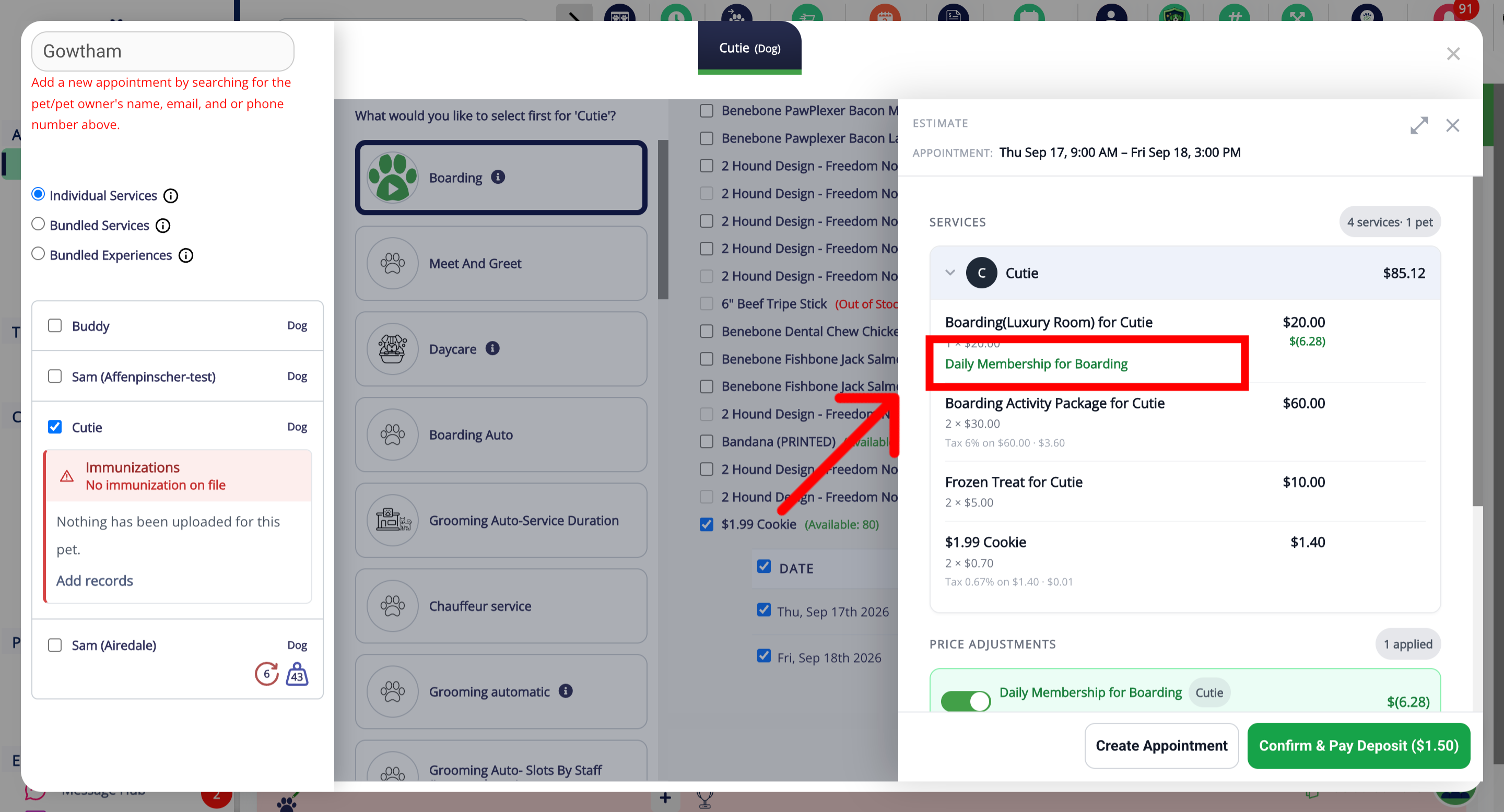 Select Membership Option