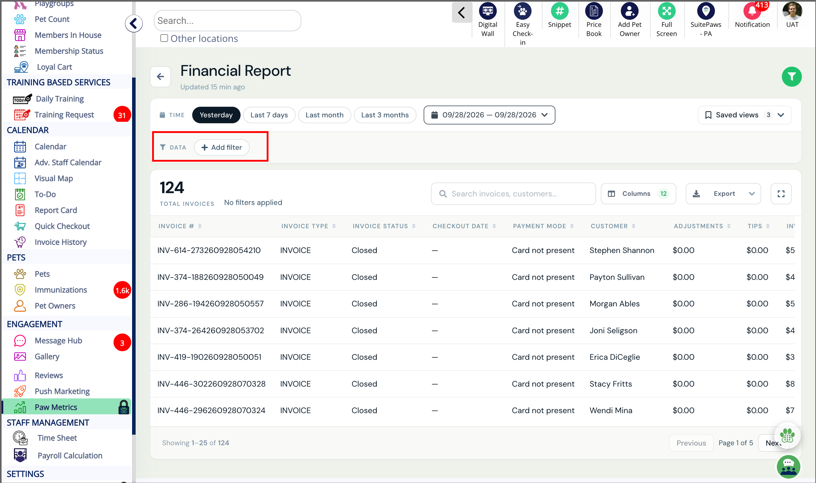 Access Additional Filters