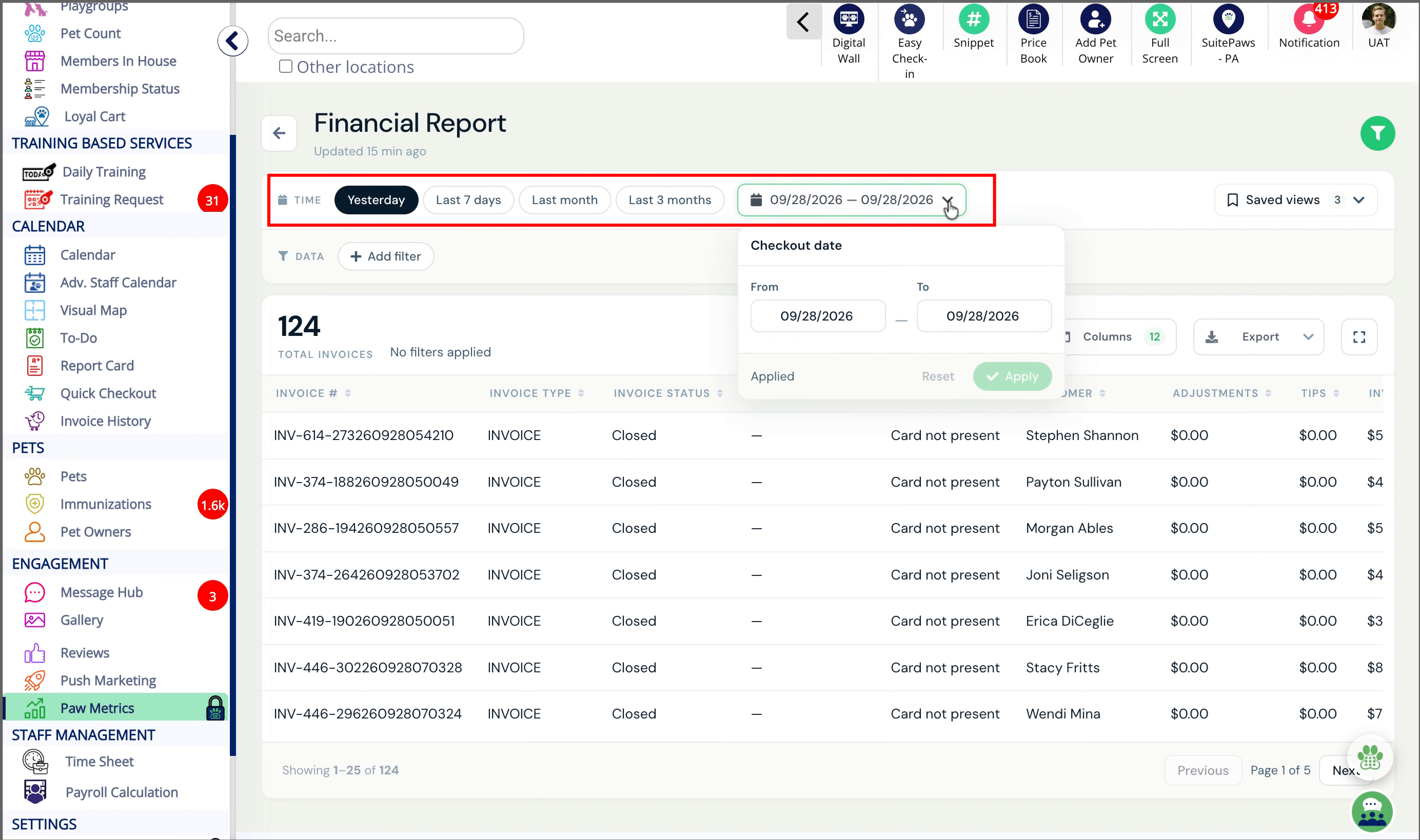 Select Report Duration