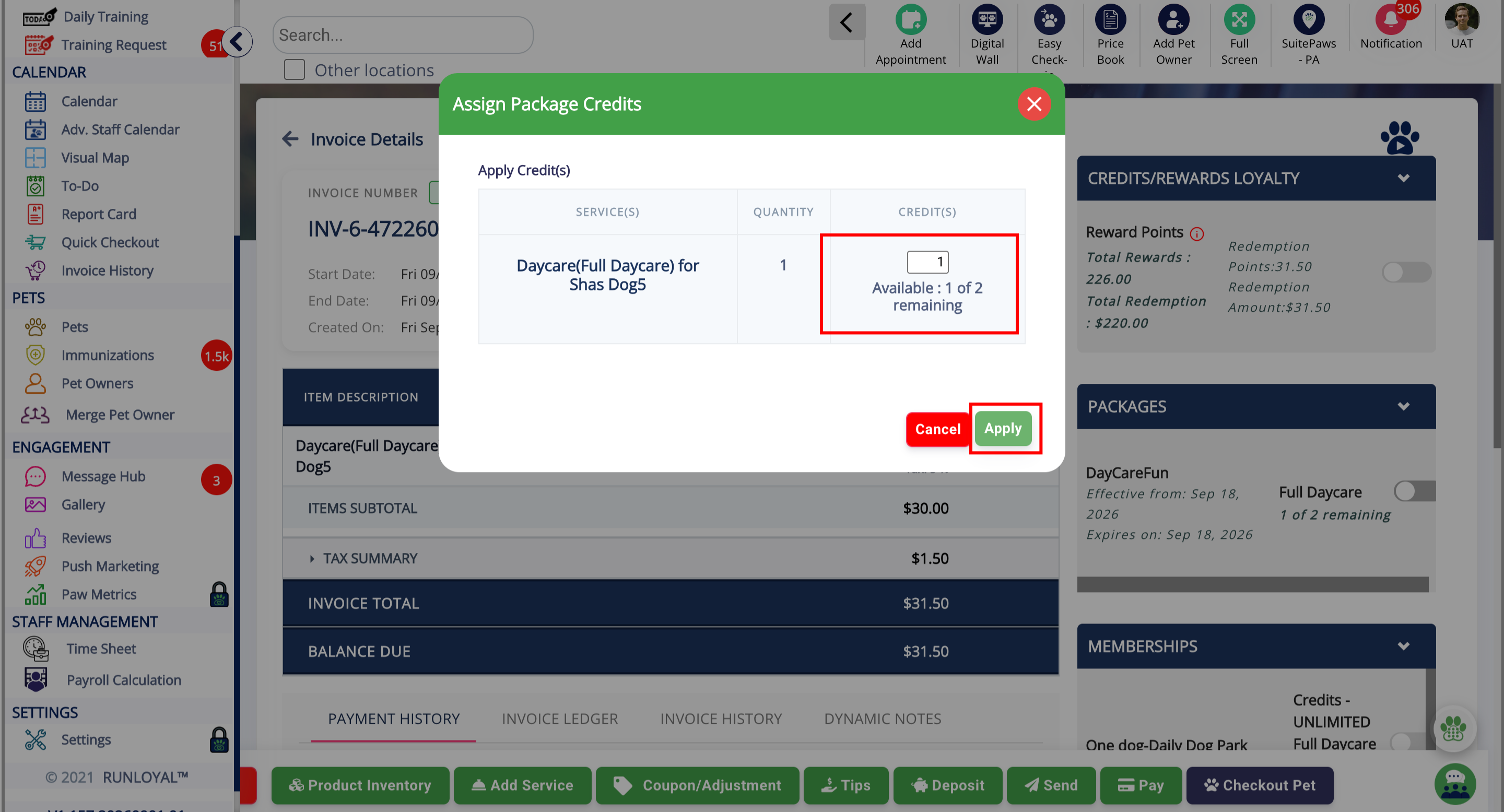 Apply Changes