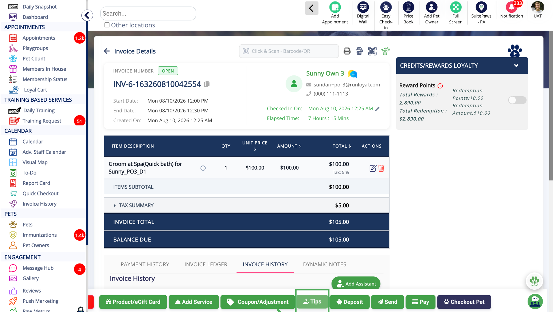 Navigate to Tips Section