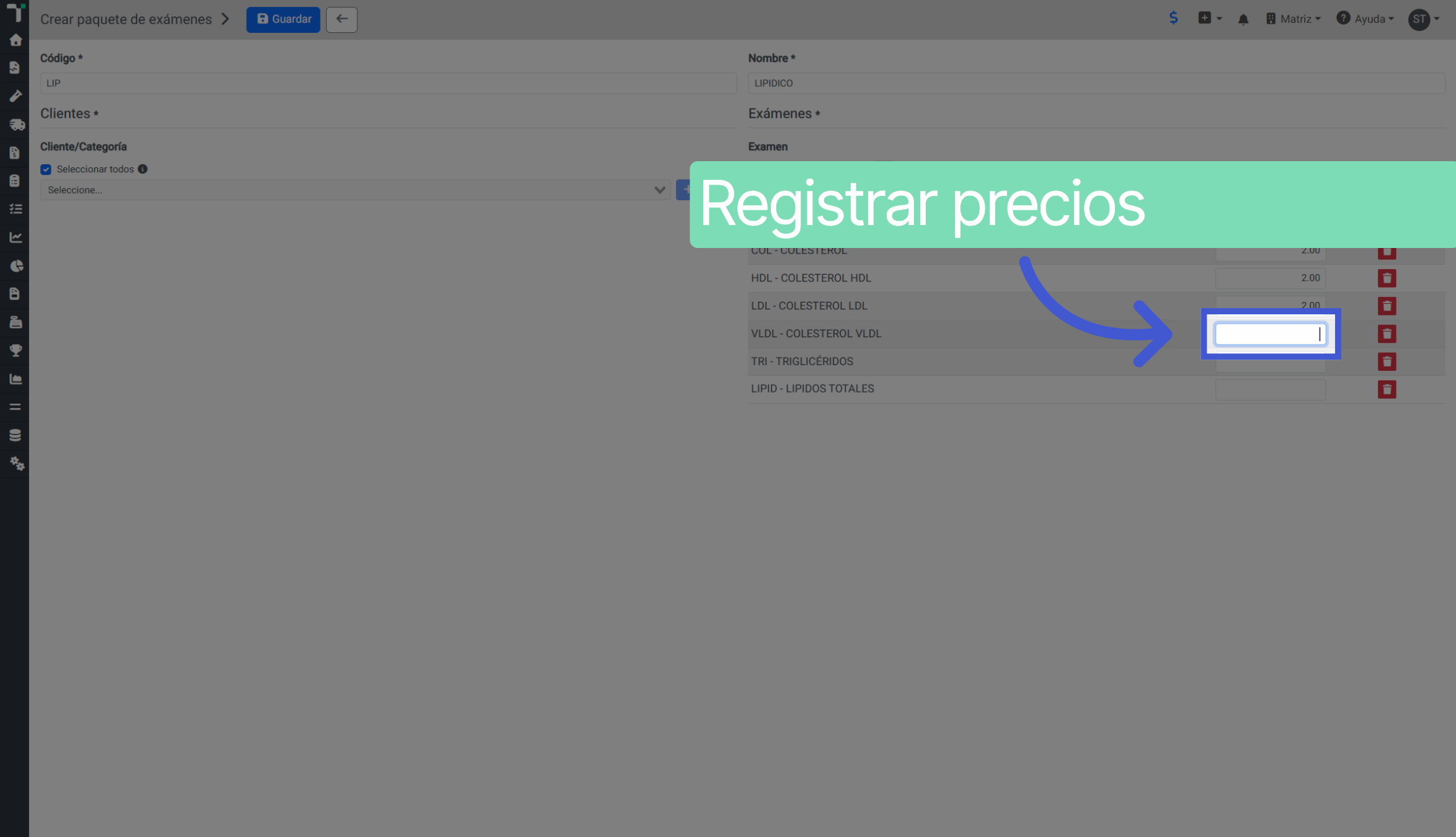 Registro de Precios