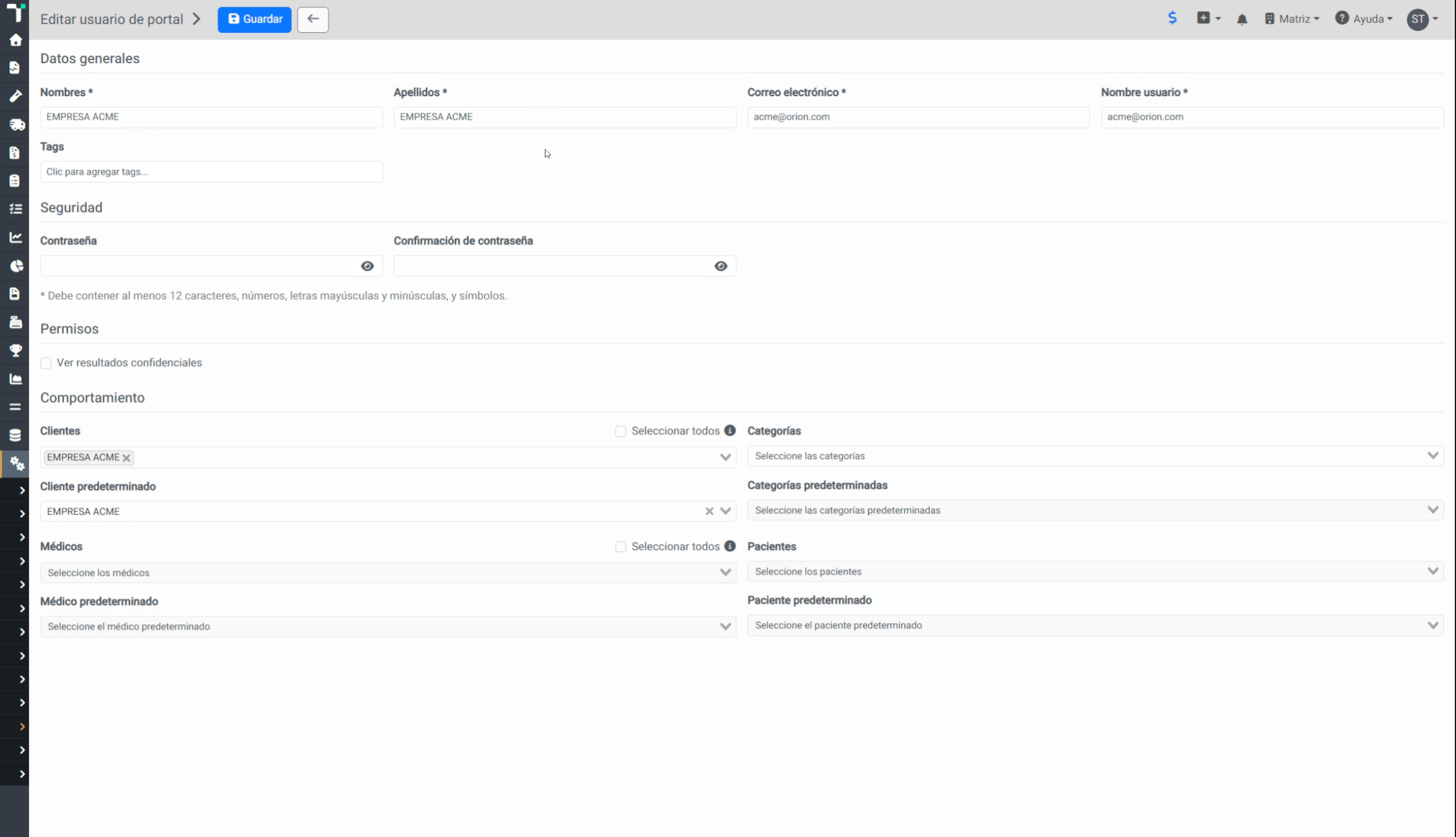 Revisar Detalles del Usuario Portal