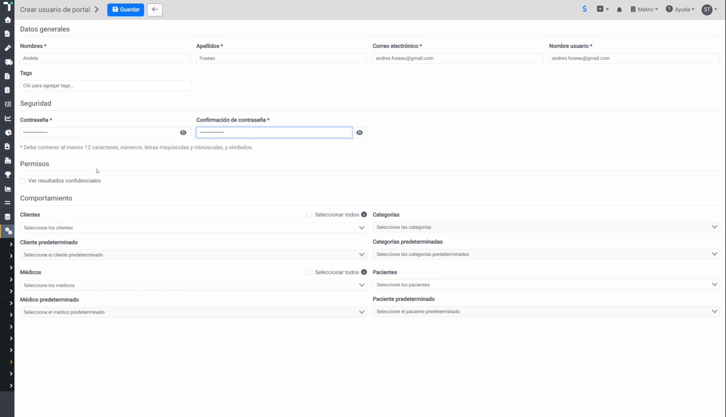 Configurar Resultados Confidenciales