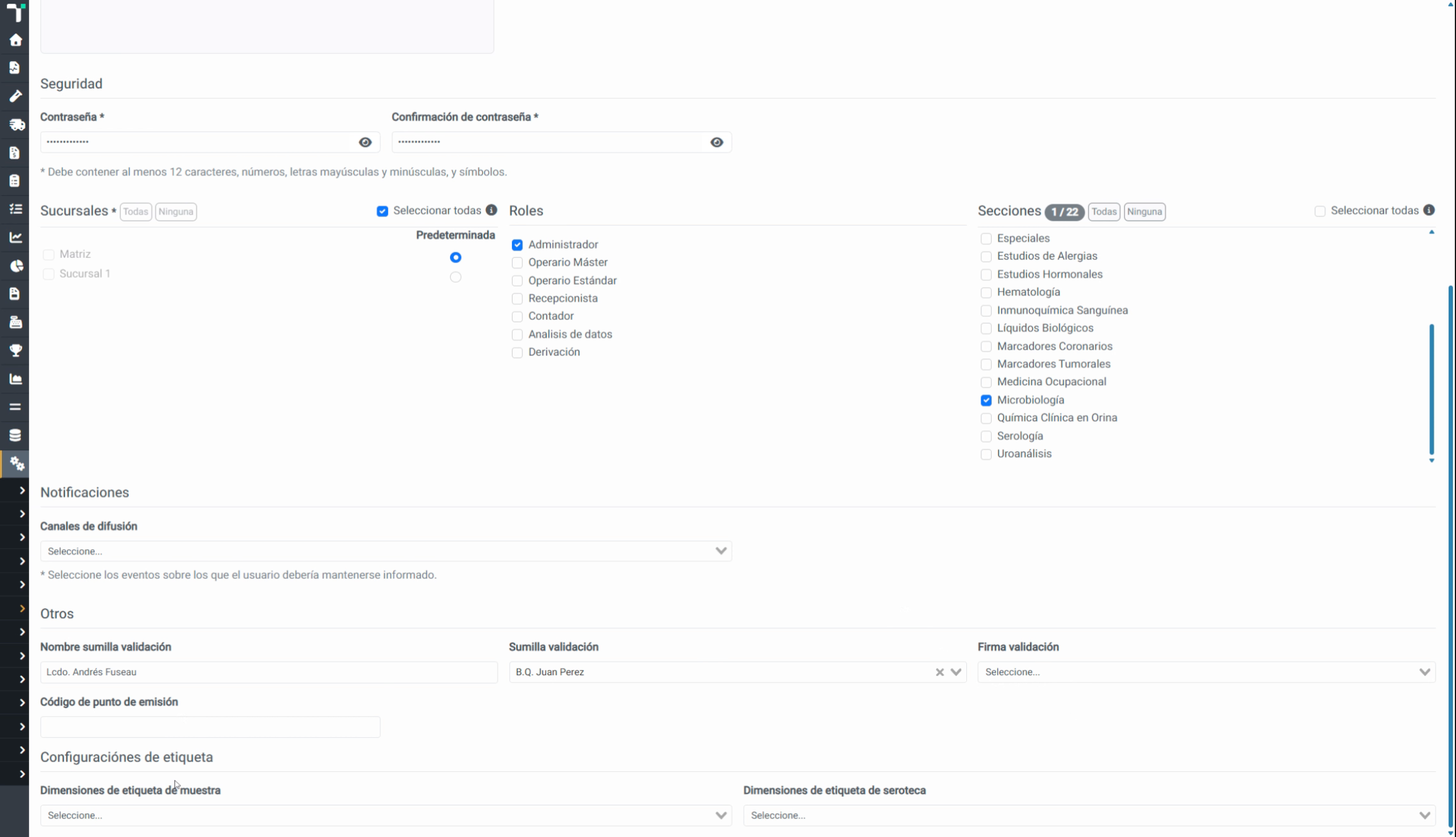 Configurar Tamaño de Etiquetas