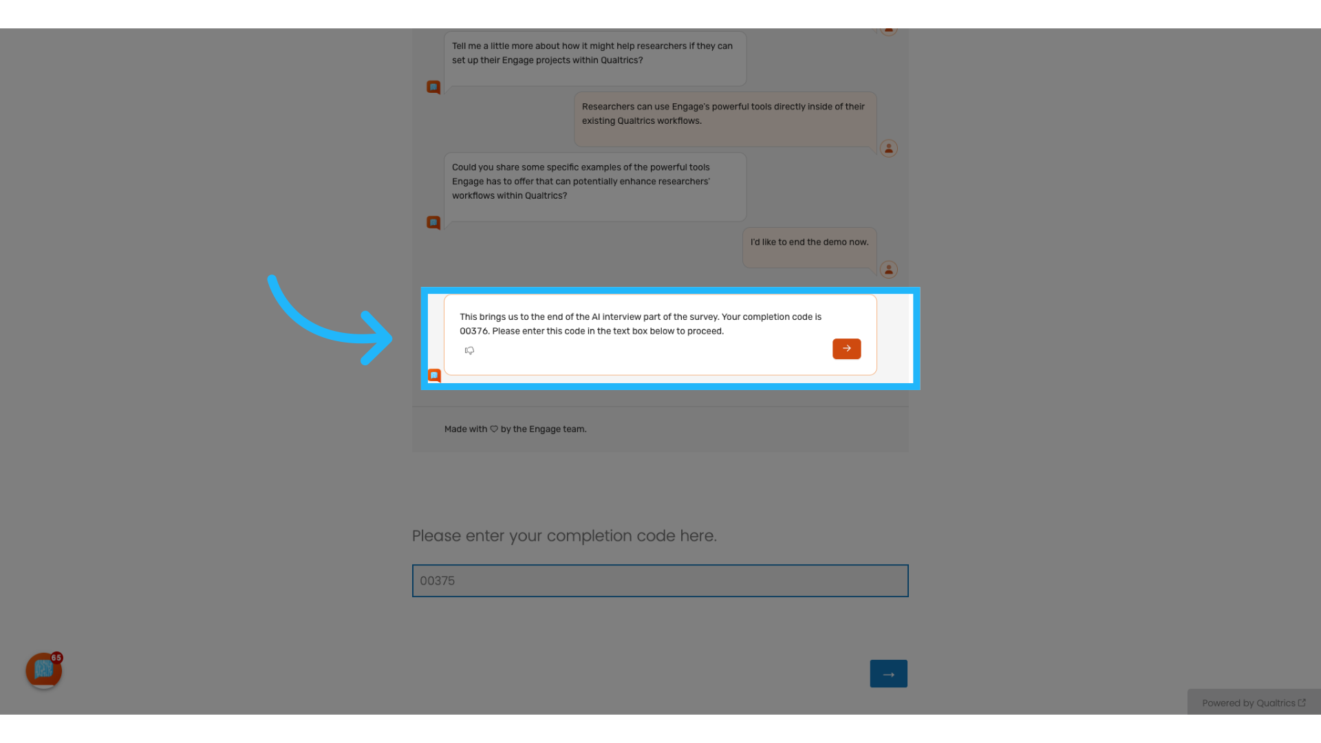 View Completion Code