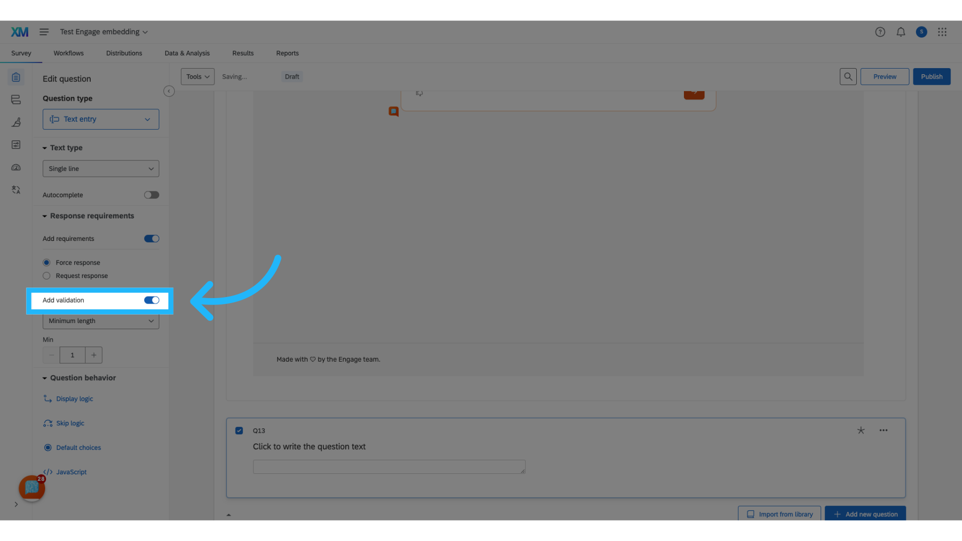 Add custom validation