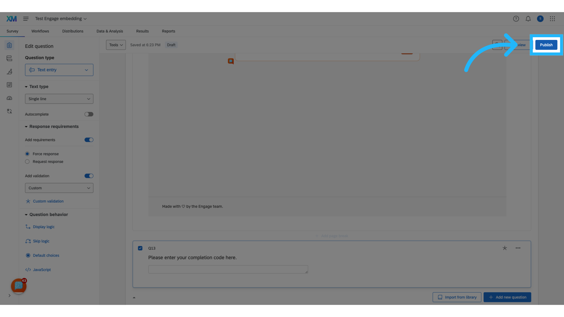 Click 'Publish'