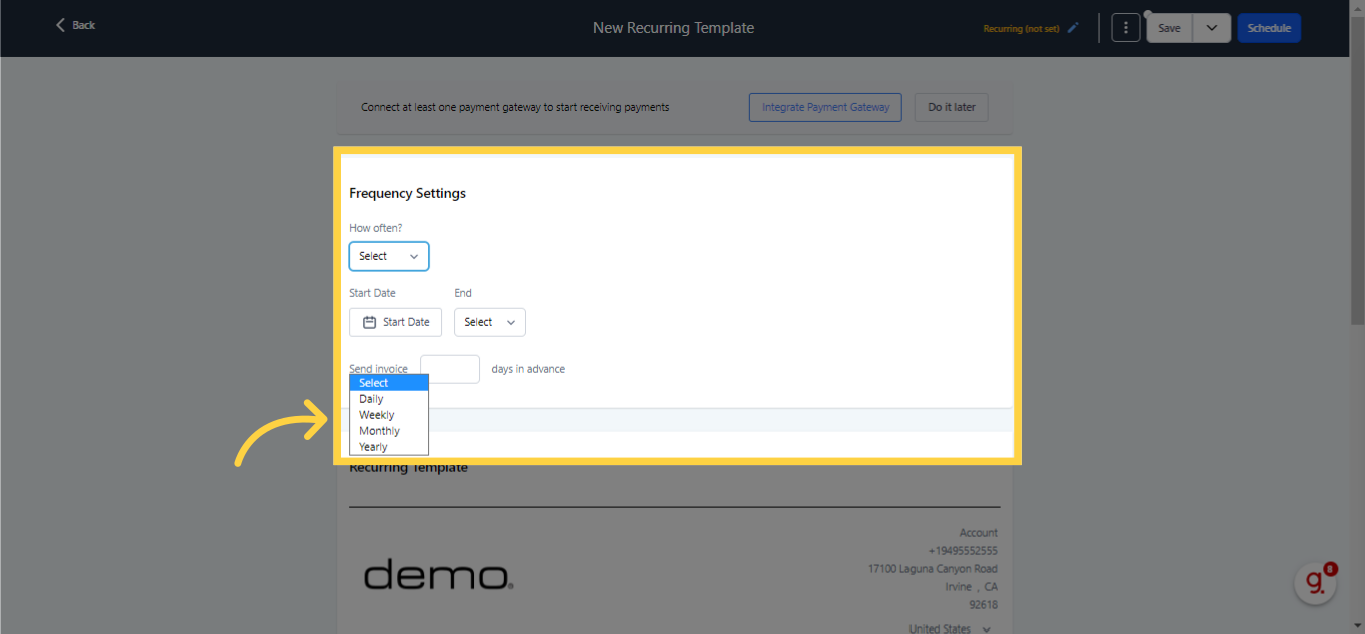 Customize Frequency Settings