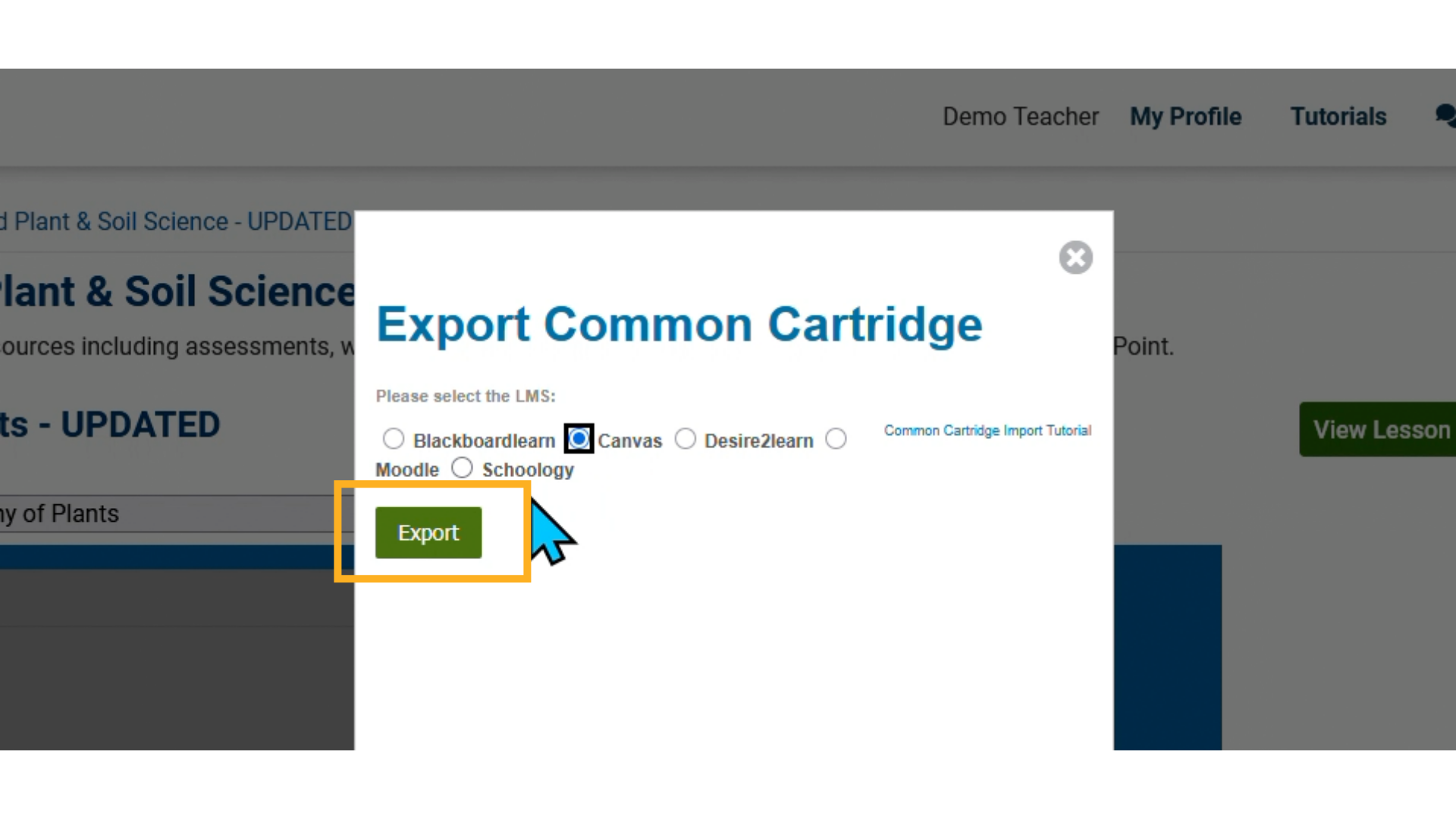 Confirm Export