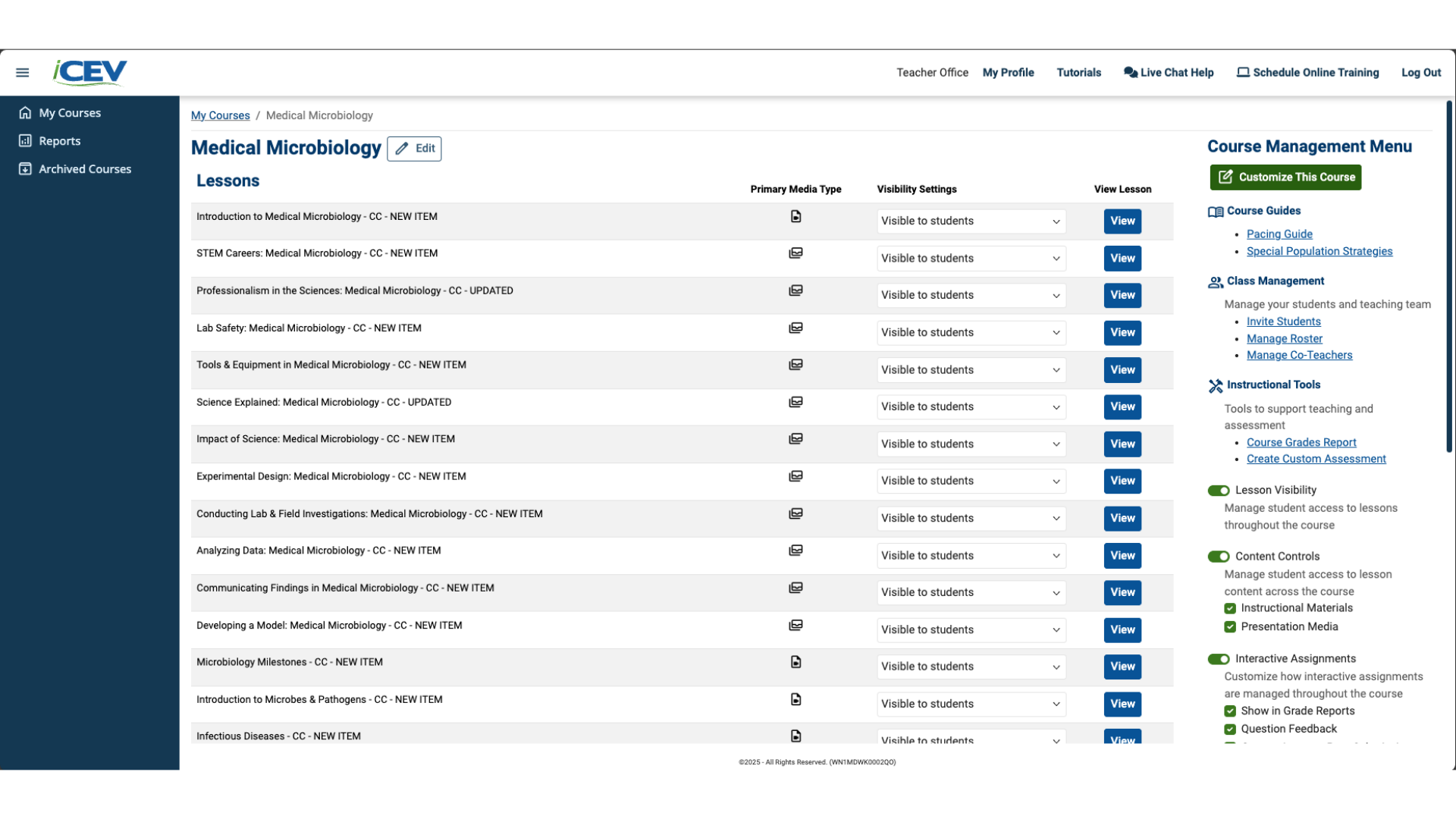 Start by Selecting a Course