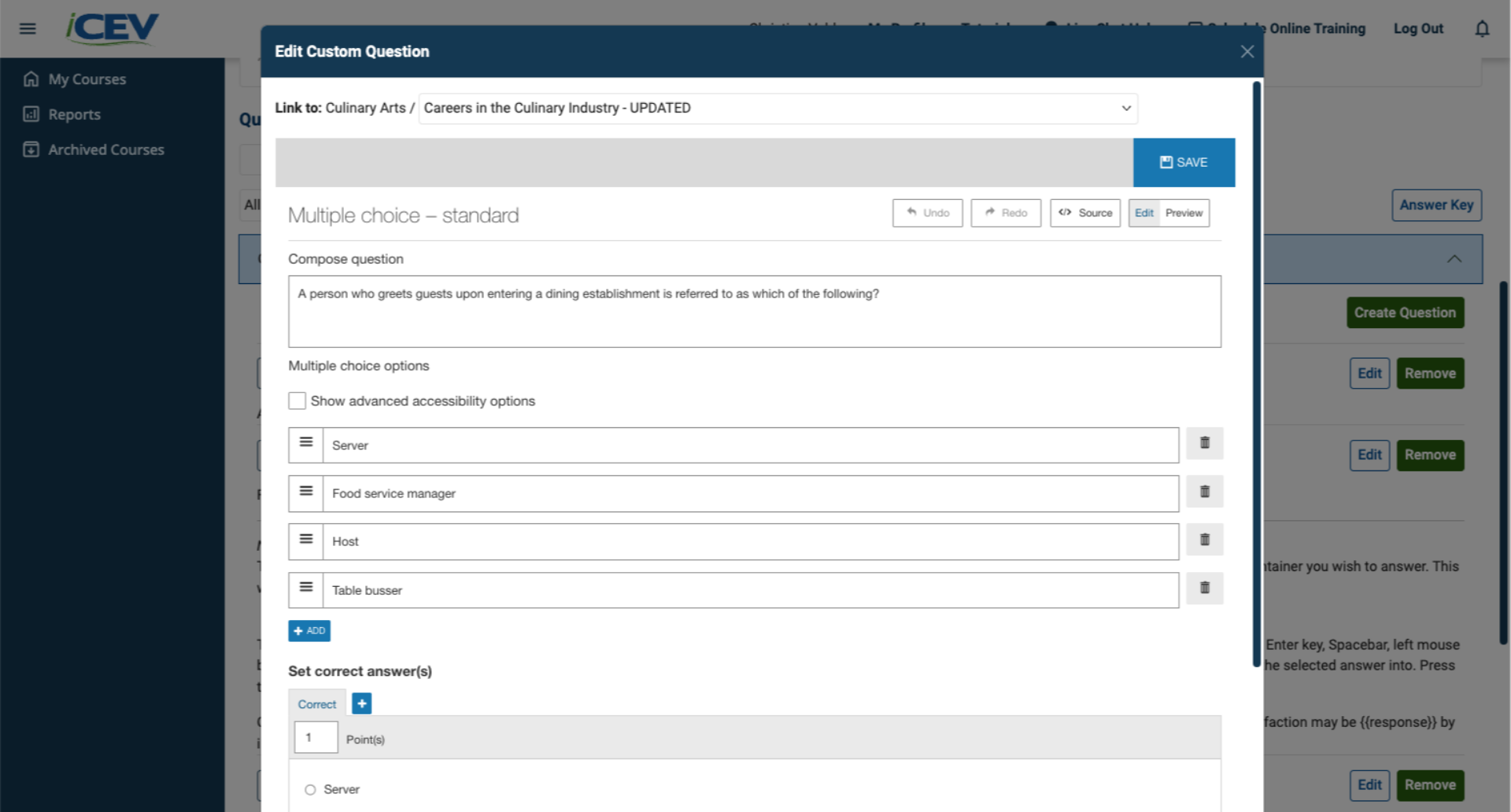 Edit Question Content