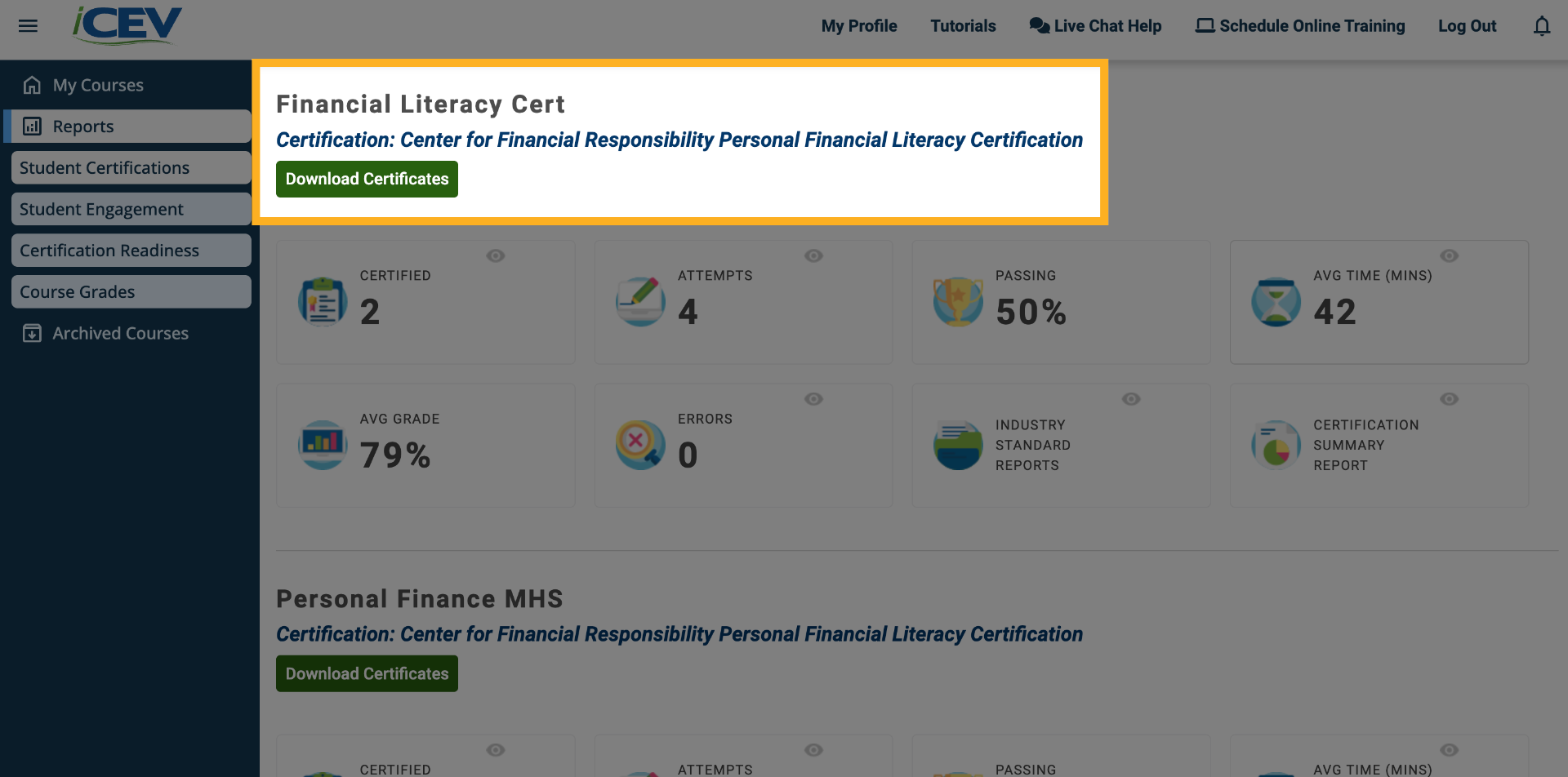 Download Certificates by Certification