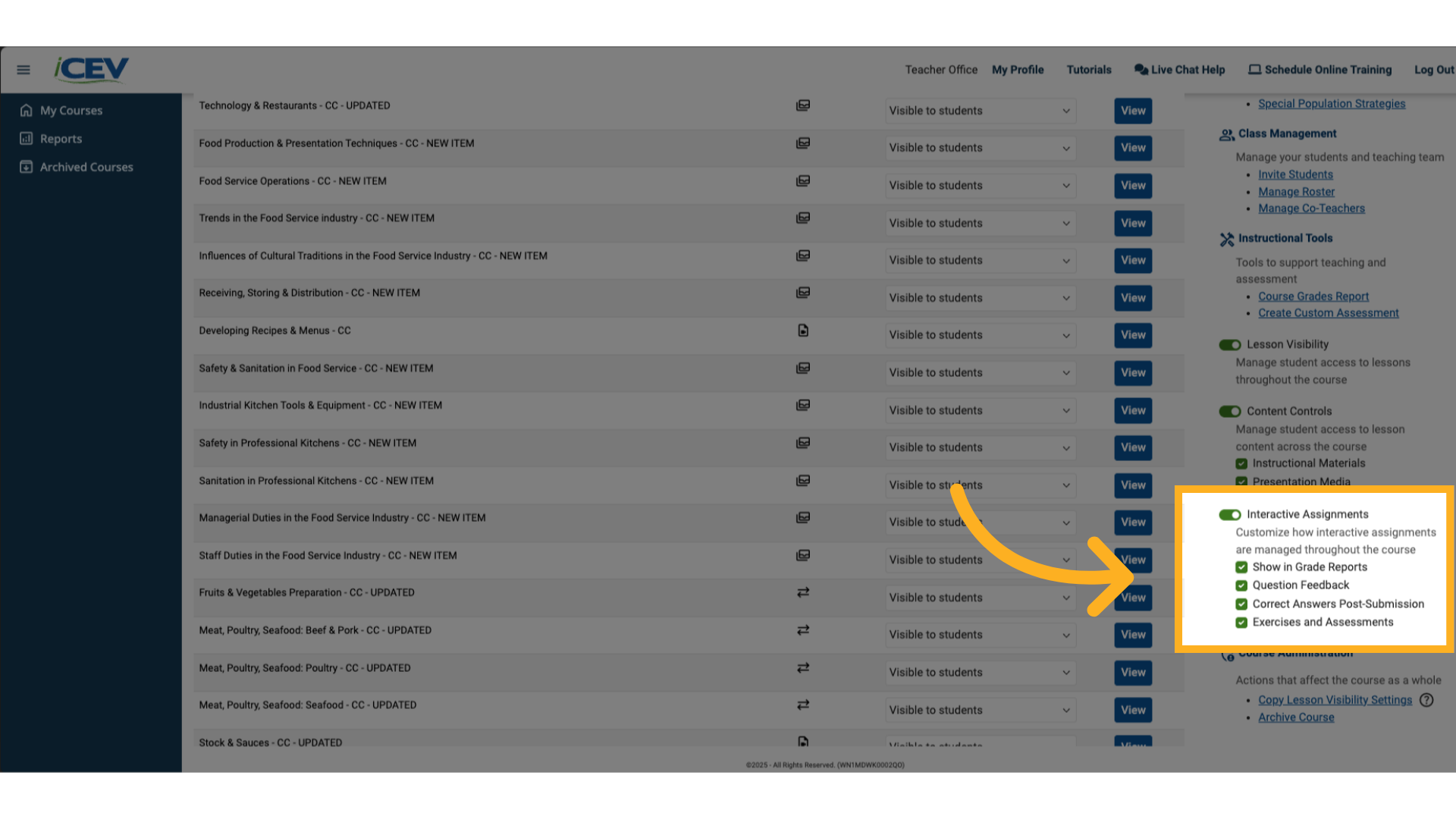 Hide or Show Interactive Activities