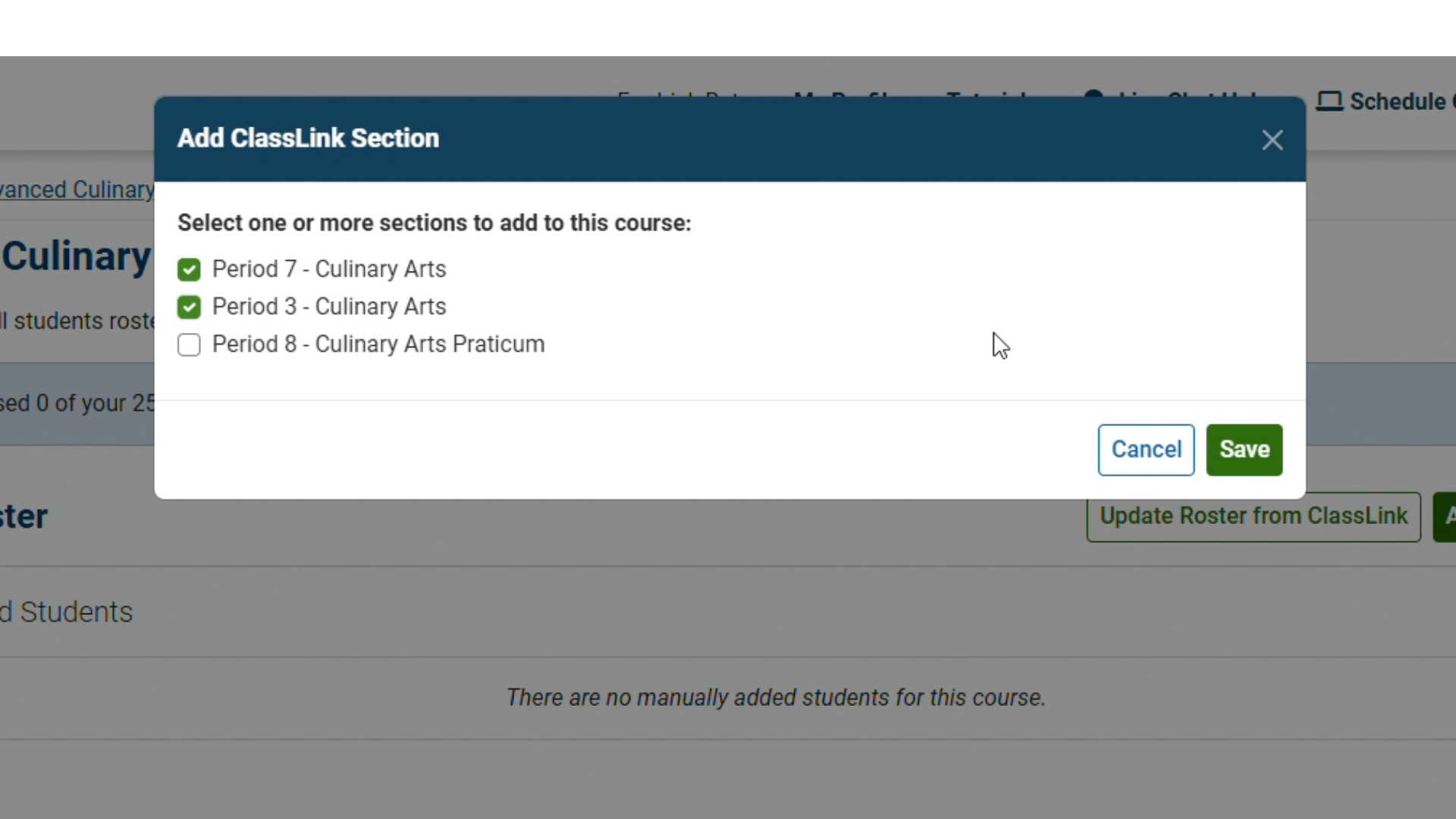 Saving Your Selections