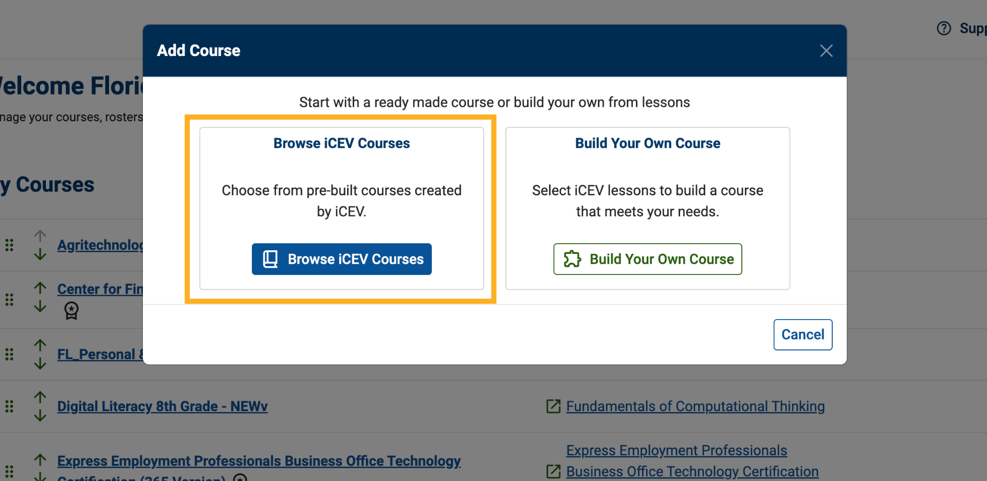 Access the Course Library