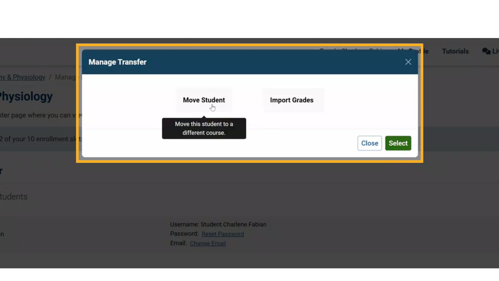 Choose a Transfer Option