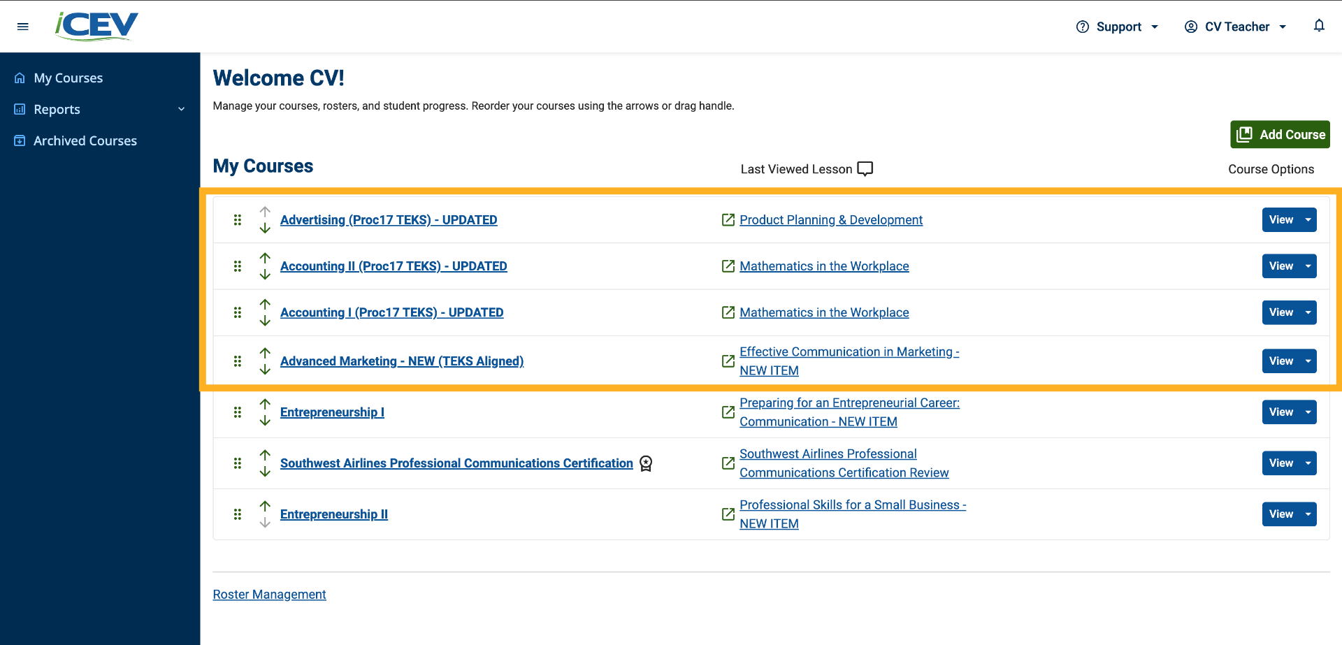 Verify Your Courses
