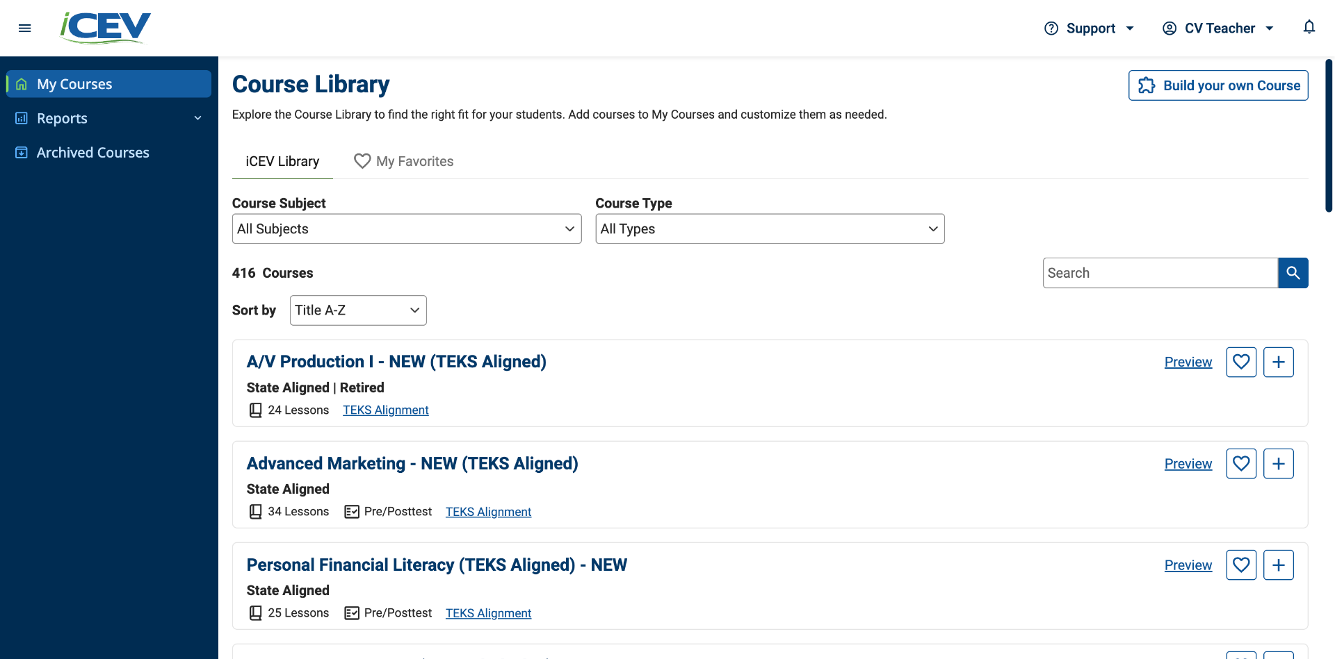 Explore the Course Library