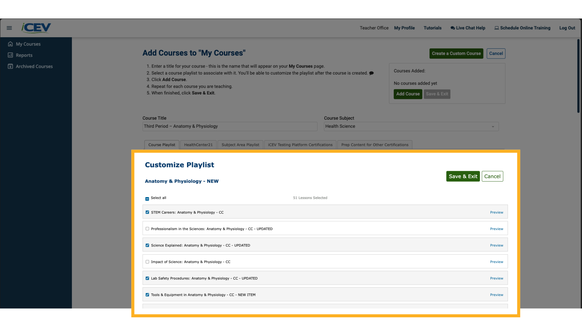 Customizing Your Playlist (Optional)