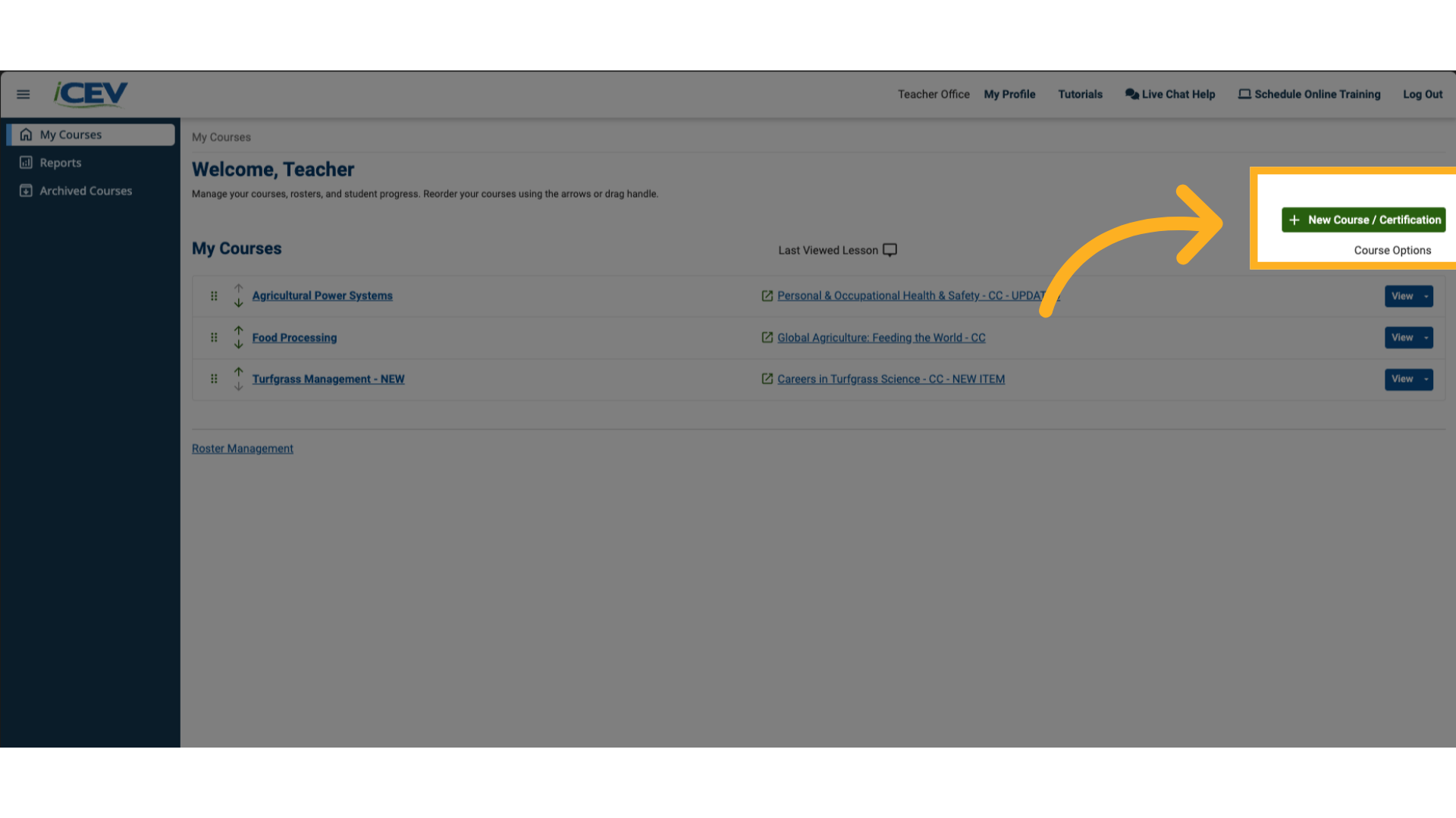 Adding a New Course or Certification