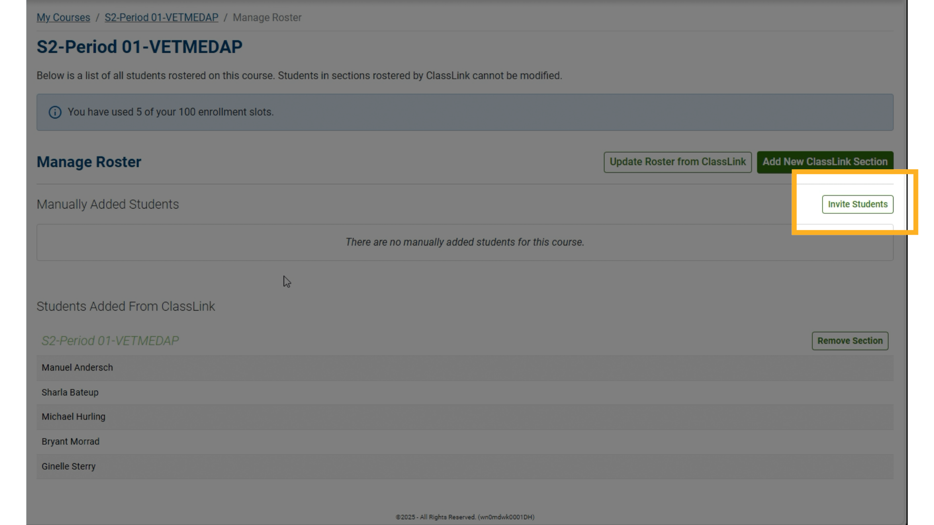 Add Students Manually
