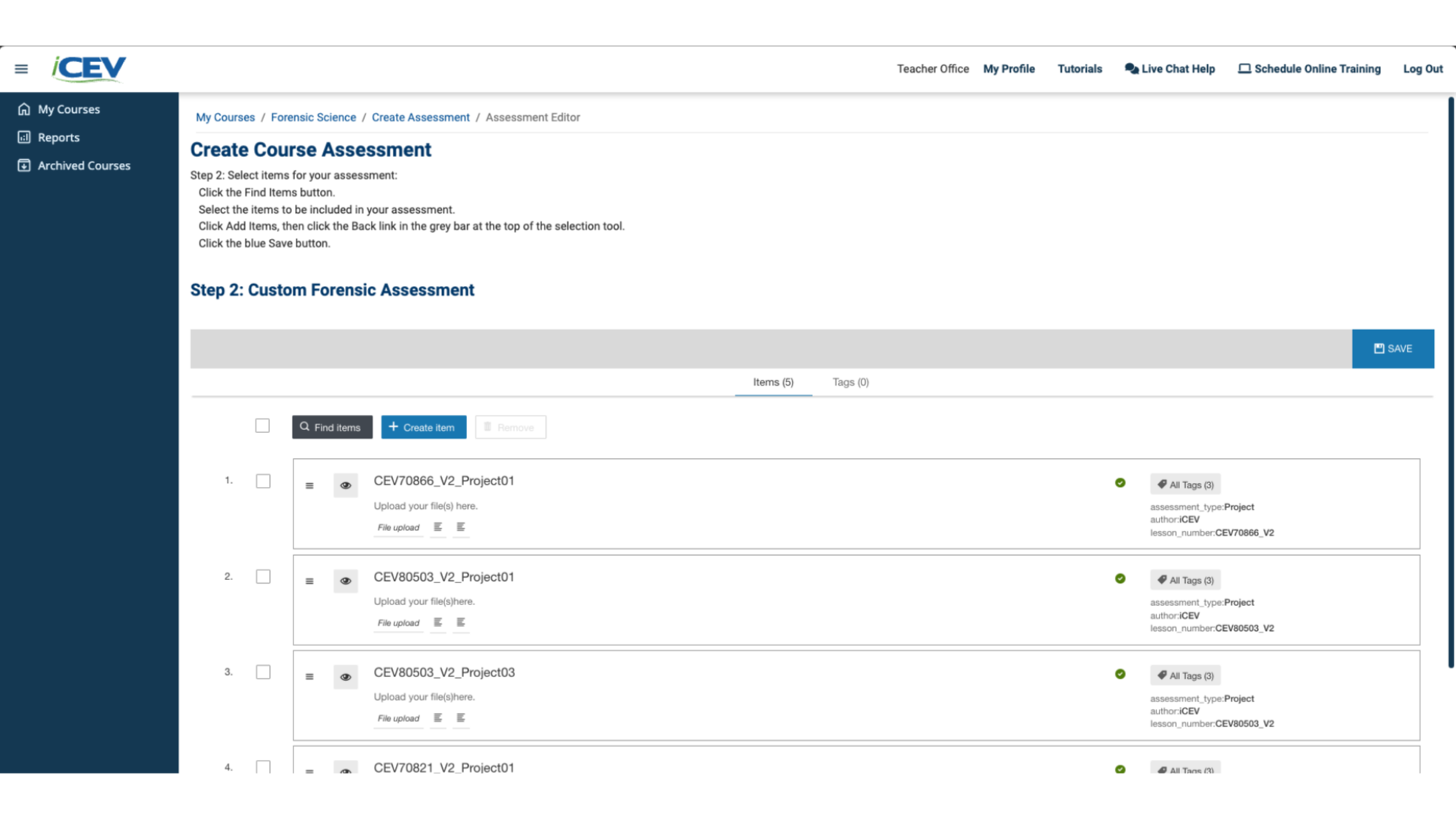 View Your Assessment